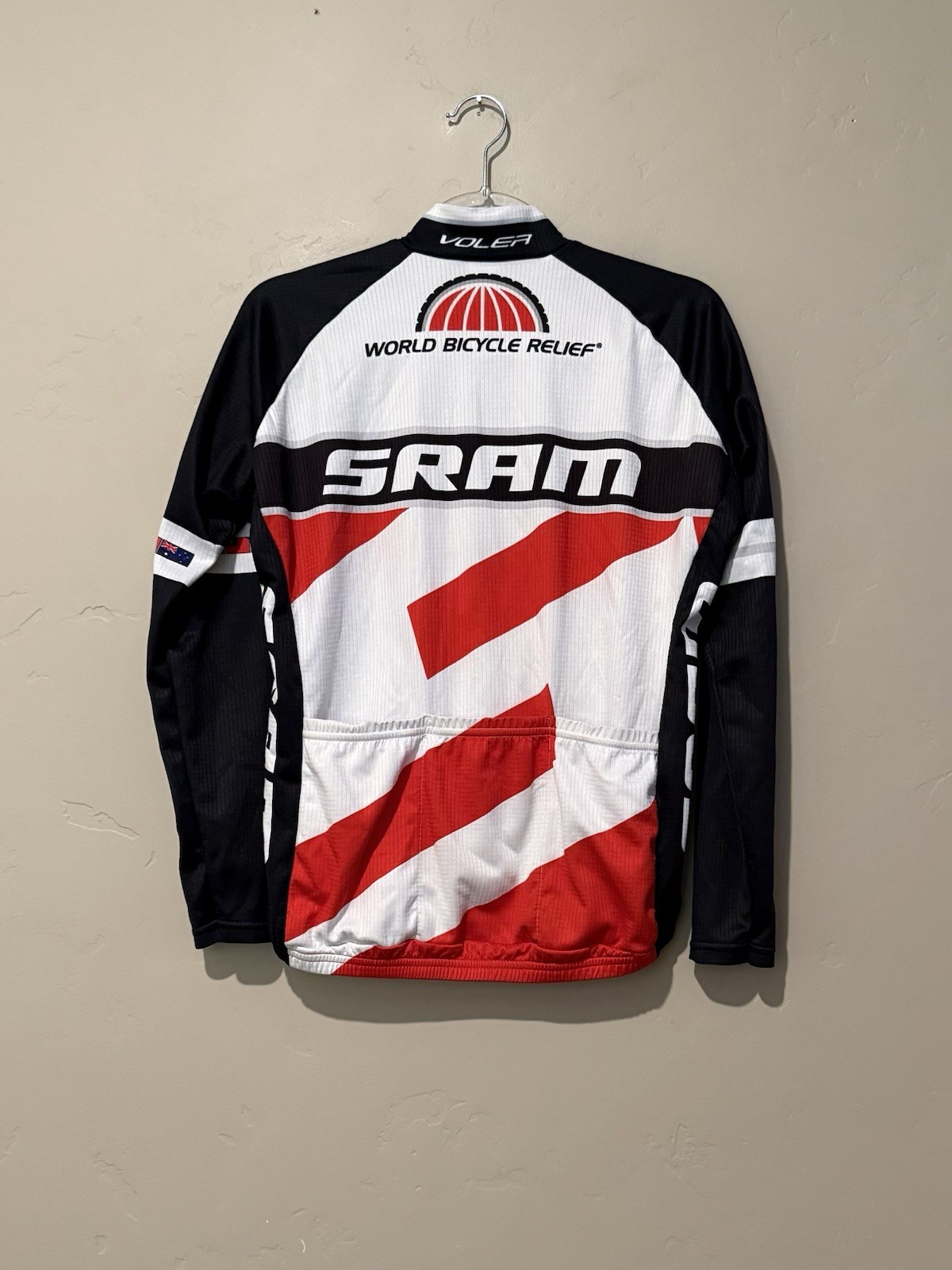 Voler SRAM Cycling Jersey Womens Medium White Pockets Full Zip World Bicycle