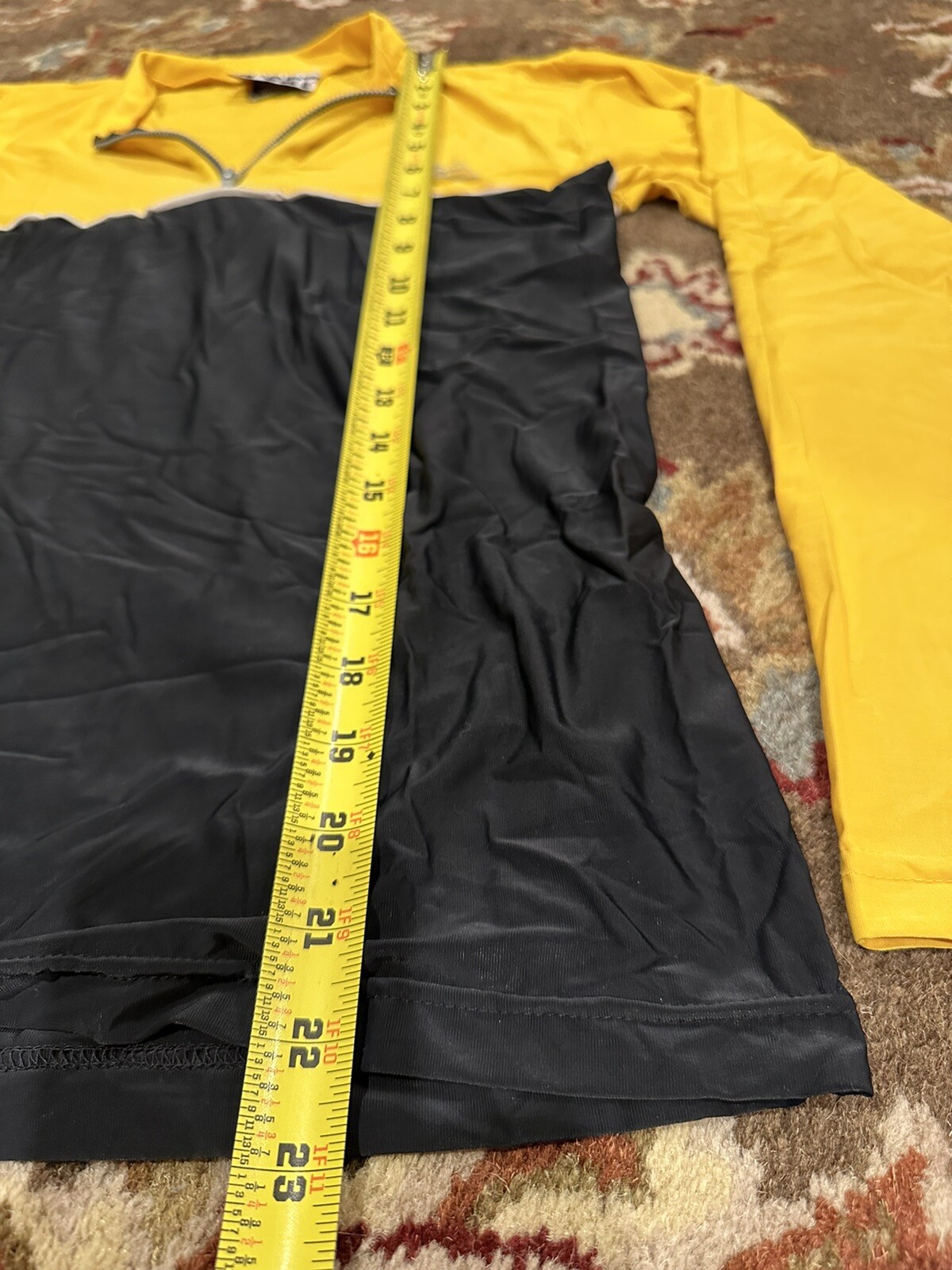 Verge Sport Mens Bicycling Long Sleeve Jersey size Medium Yellow & Black