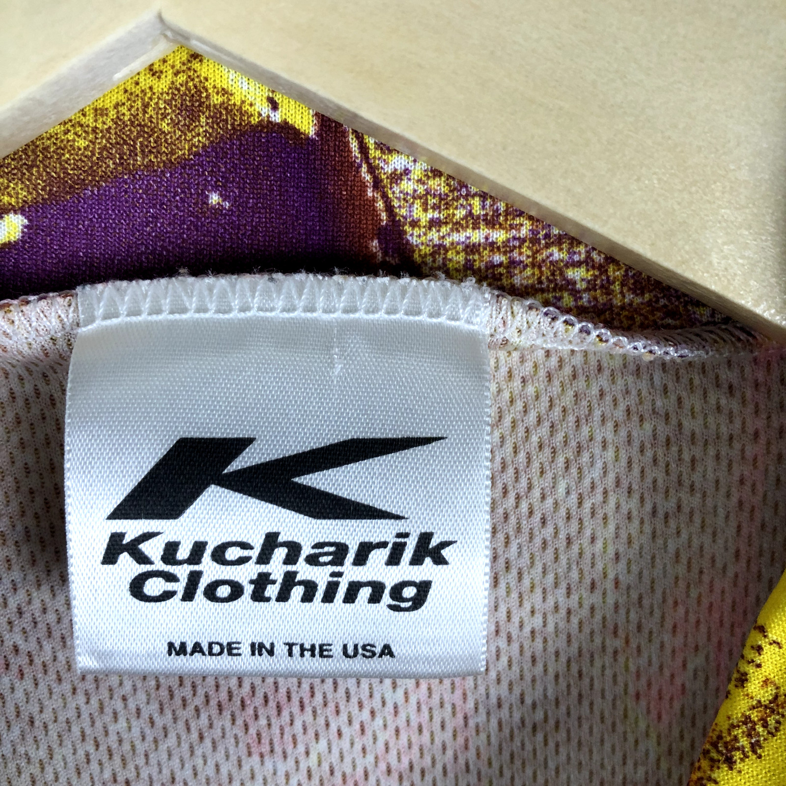Kucharik Cycling Shirt Jersey Adults X Large Chest 42 Yellow Wine Country CA Men