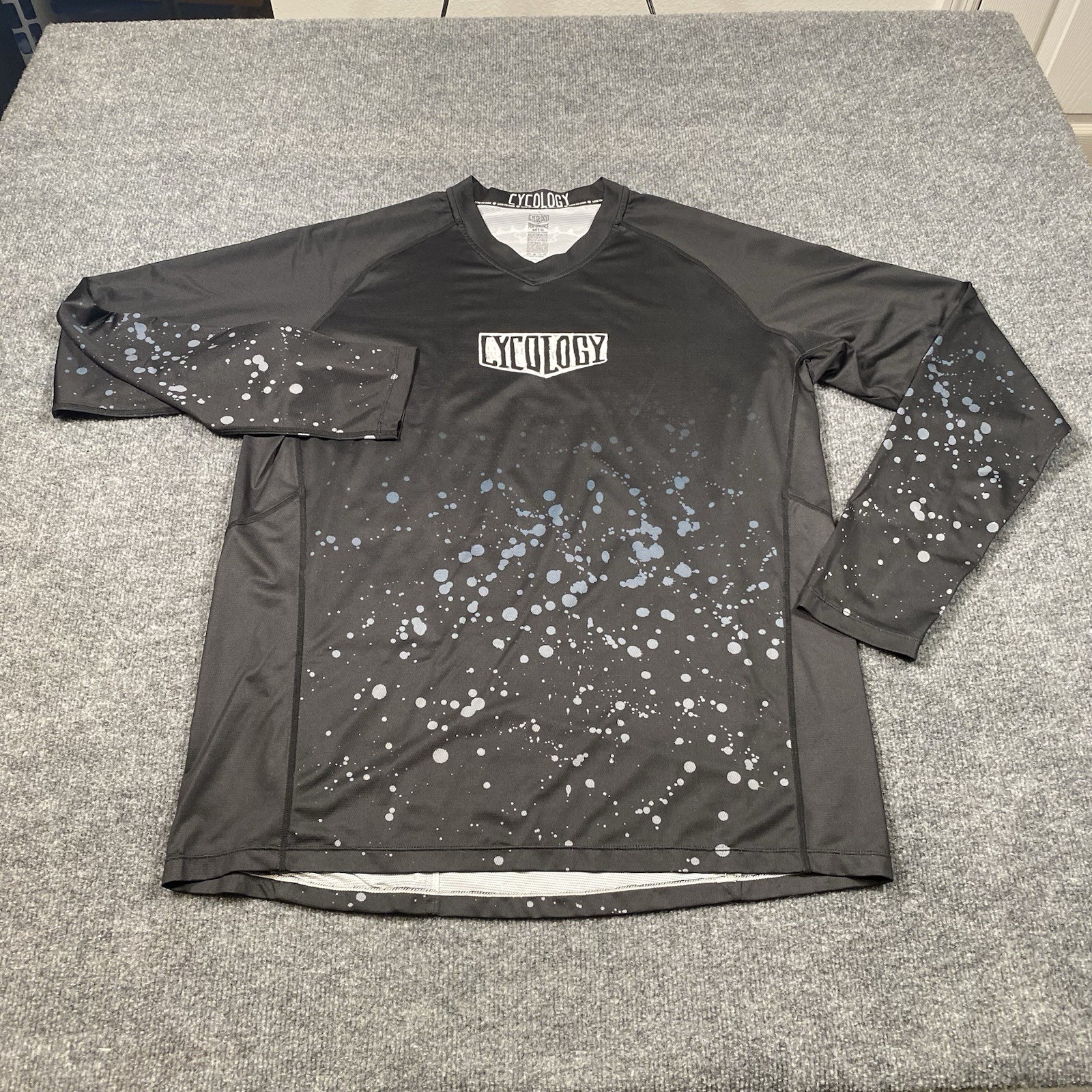 Cycology Singletrack Mind Cycling Long Sleeve Performance Shirt Mens L Stretch