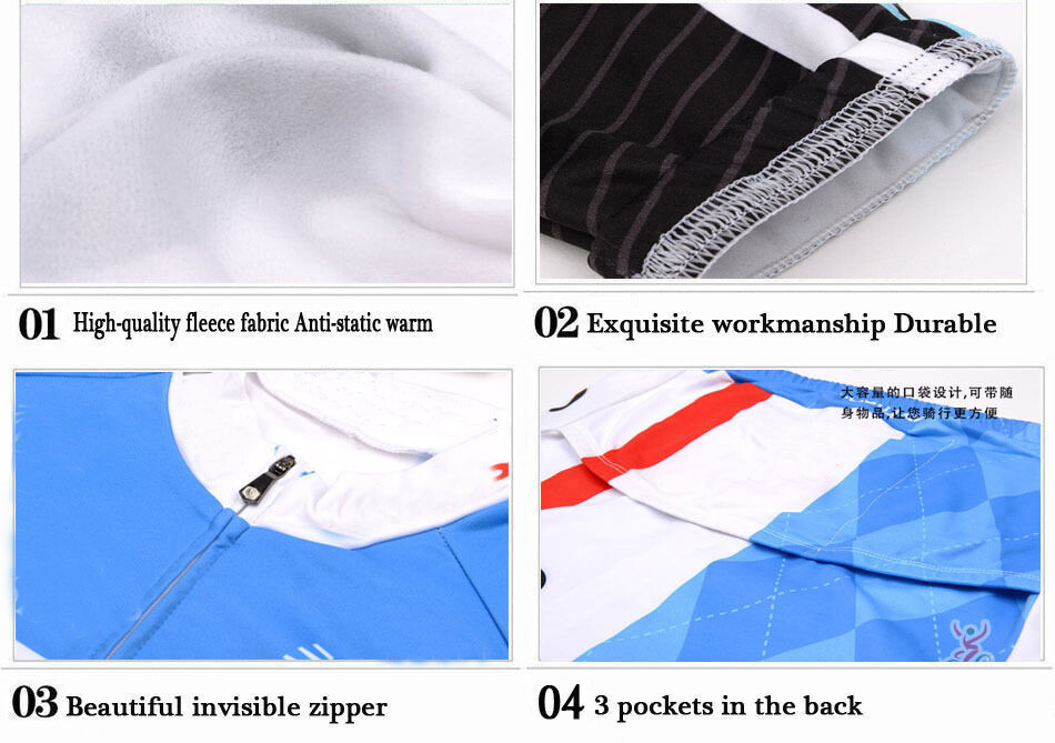 MENS CYCLING team Thermal Fleece JERSEY CYCLING Long Sleeve Jerseys Jacket TOPS