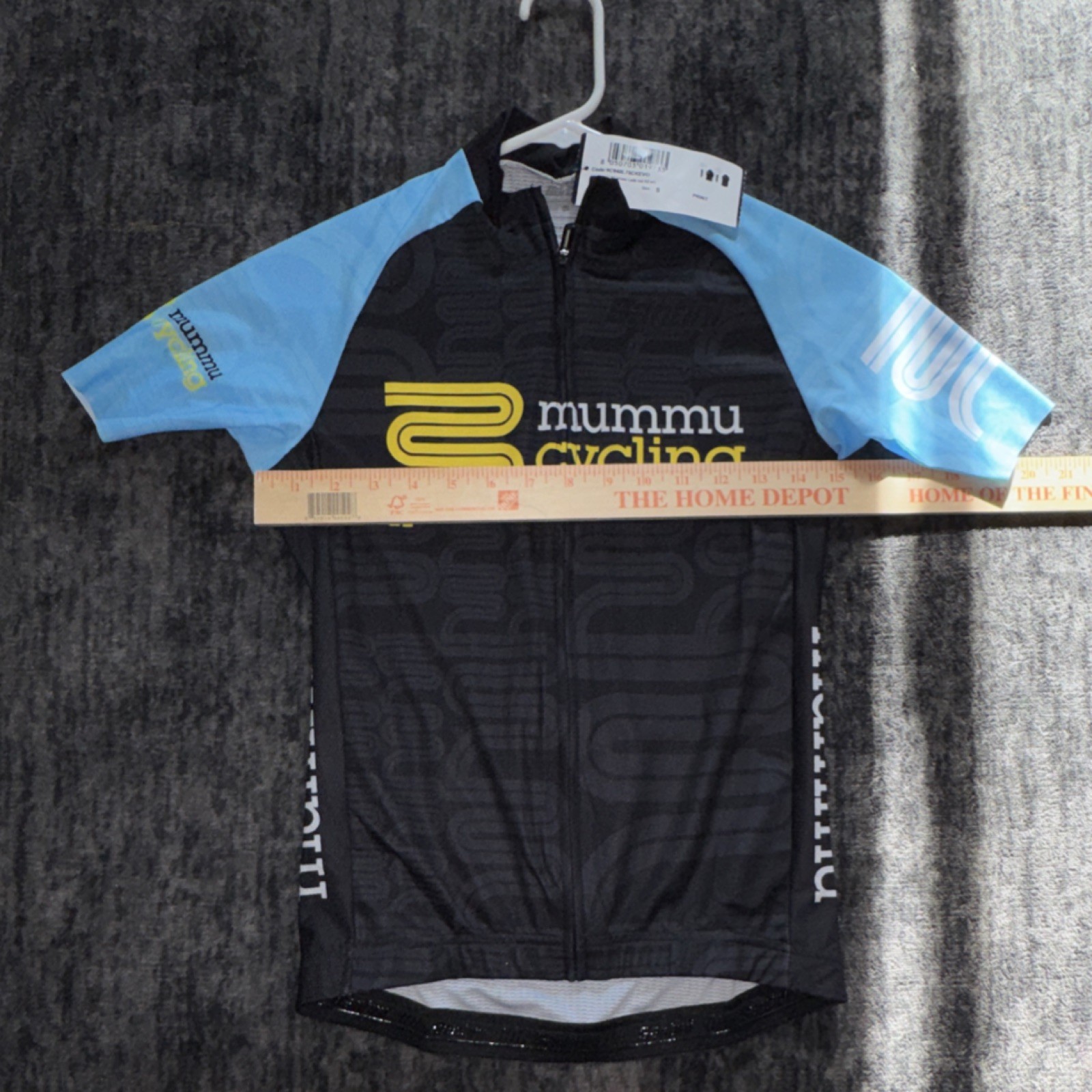 Santini 9C CUSTOM Lady Cut KEVO Cycling Jersey S Black Blue Yellow Full Zip