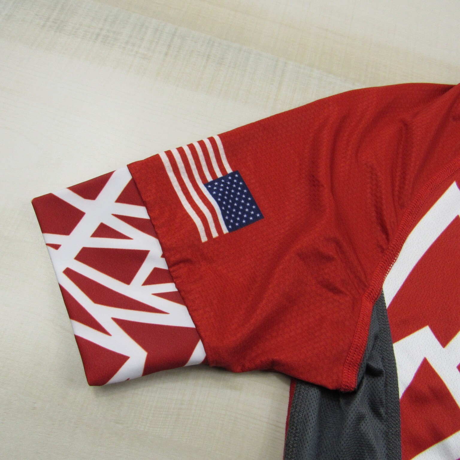 Hyperthreads Cycling Jersey Womens 2XS XXS Red Gray Shirt Bike Cycle Bicycle
