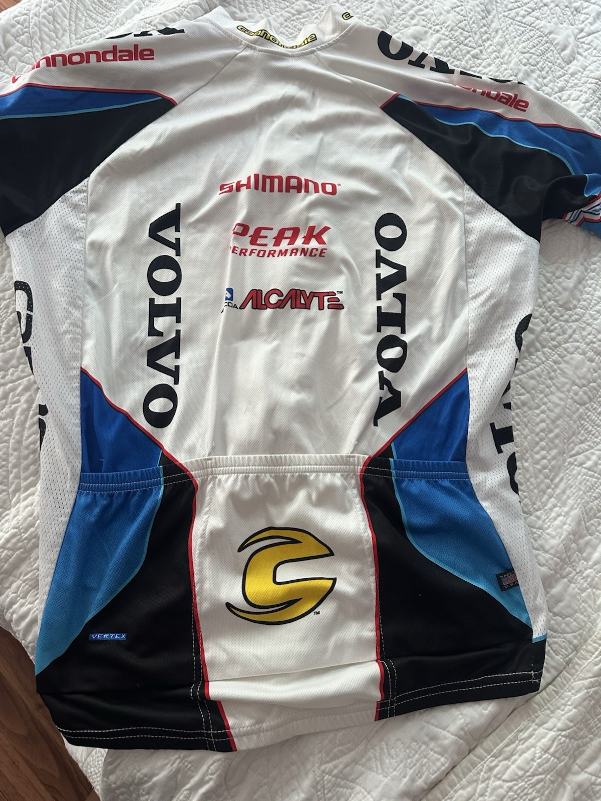 Vintage Cannondale Shimano Volvo Cycling Jersey Size Xl