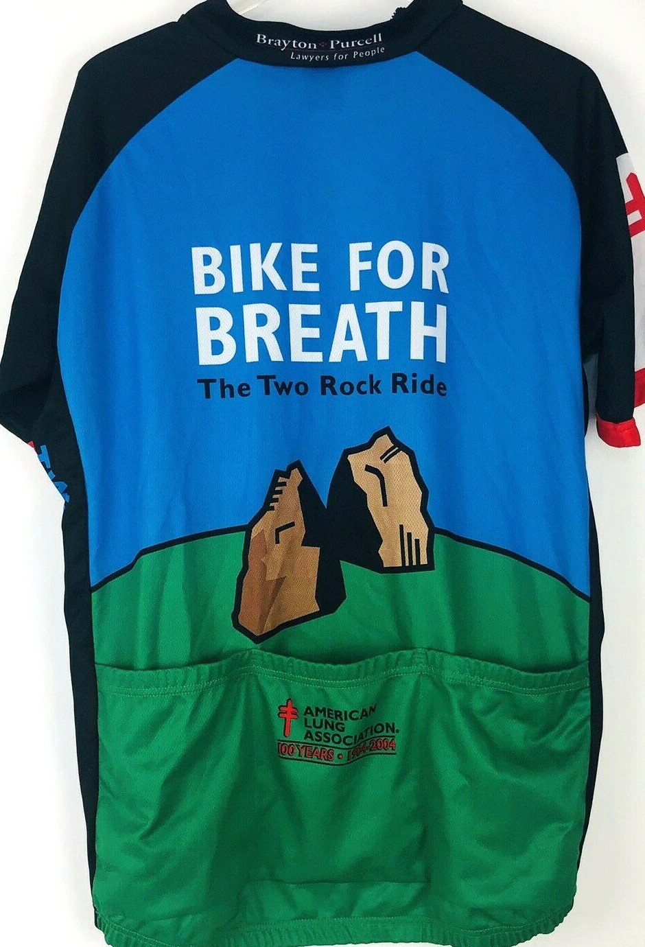 Verge Sport Mens Synthetic Bicycle Jersey Ride For Breath Lung Cancer Size XL
