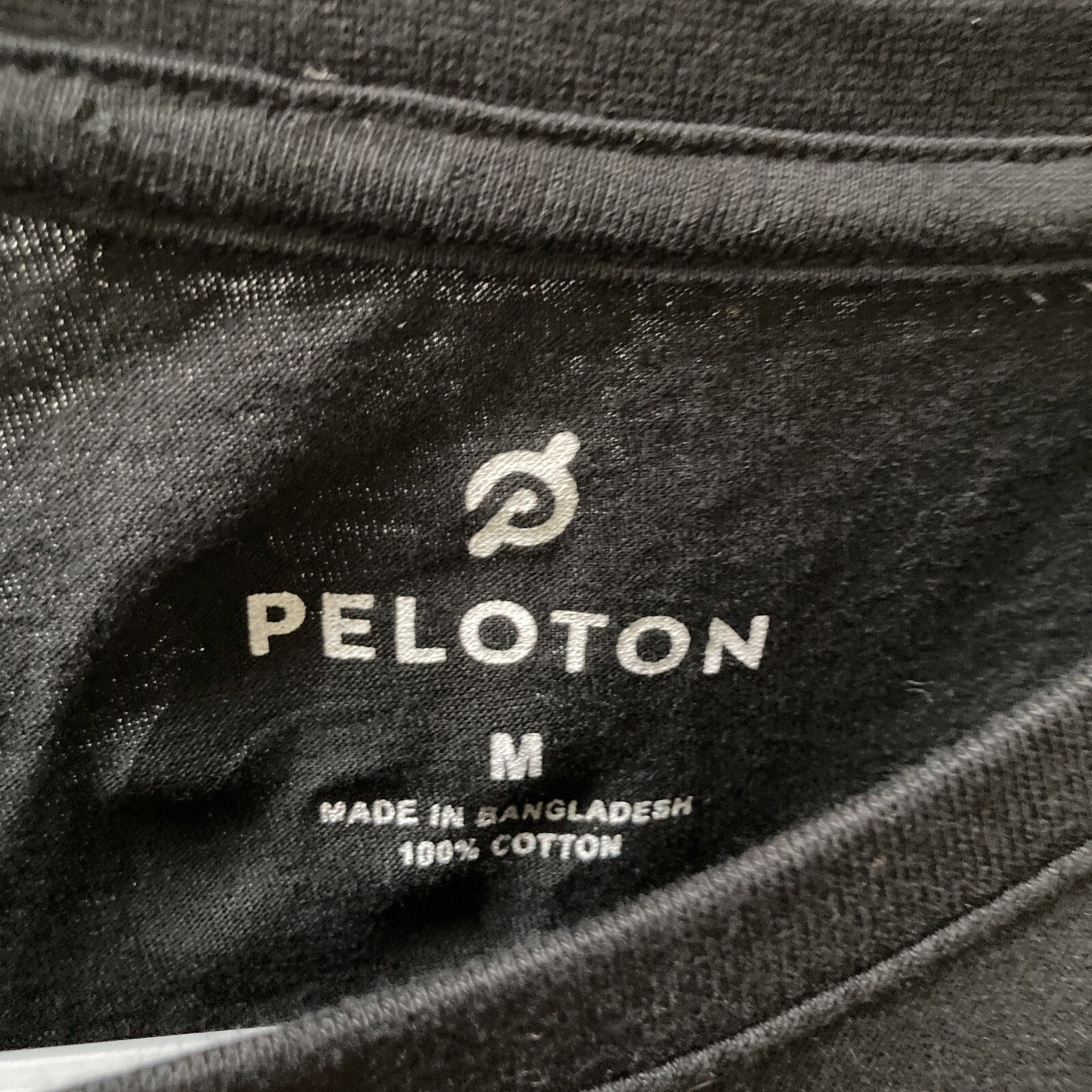 Peloton Century 100 Cotton Adult Men’s Black Biking Cycling -Shirt Size Medium