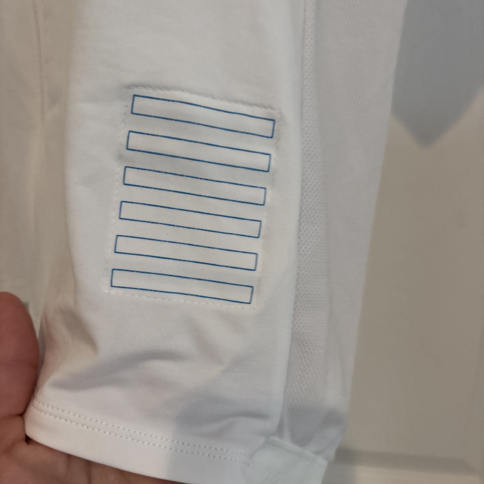 Rapha Women’s White Pro Team Short Sleeve Aero Jersey Size L Blue Detailing NWT