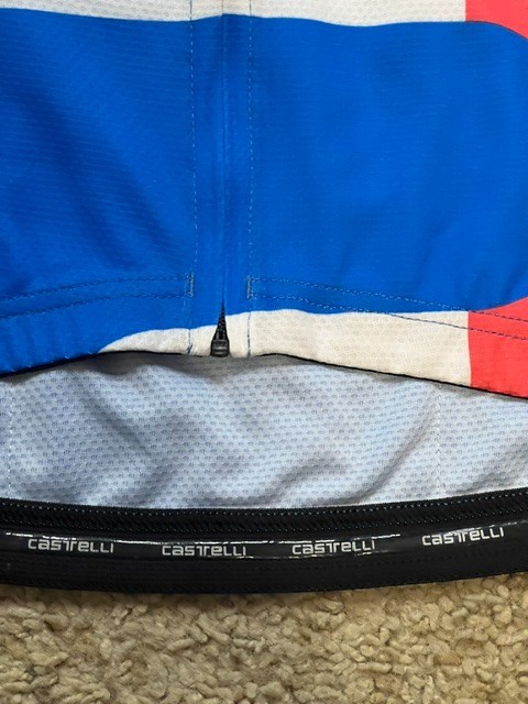 Castelli Men Blue Full Zip Lightweight Cycling Jersey Size 3XL EUC Slalom