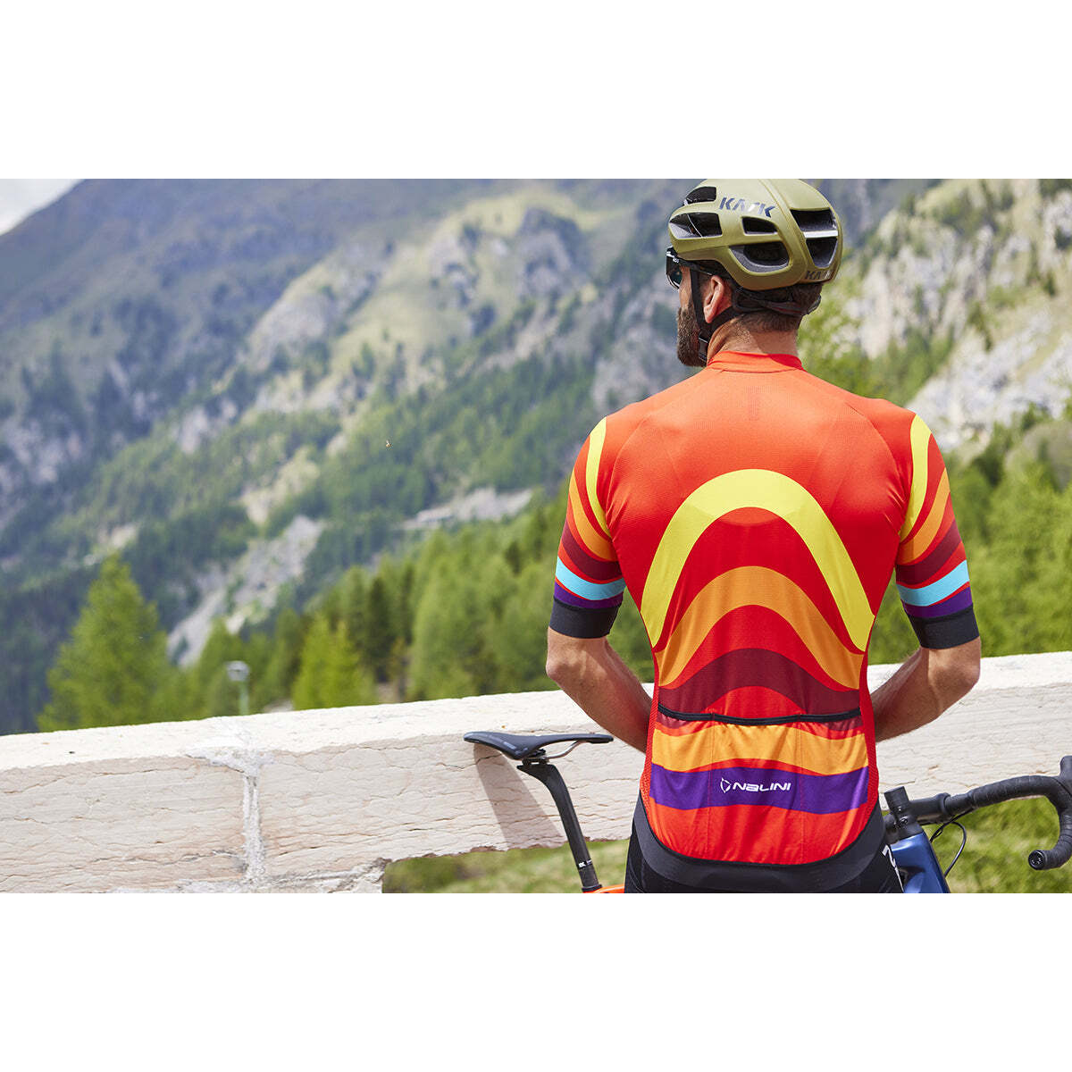 Nalini STRIPES Men’s Cycling Jersey (Orange/Multi) S, M, L, XL, 2XL, 4XL