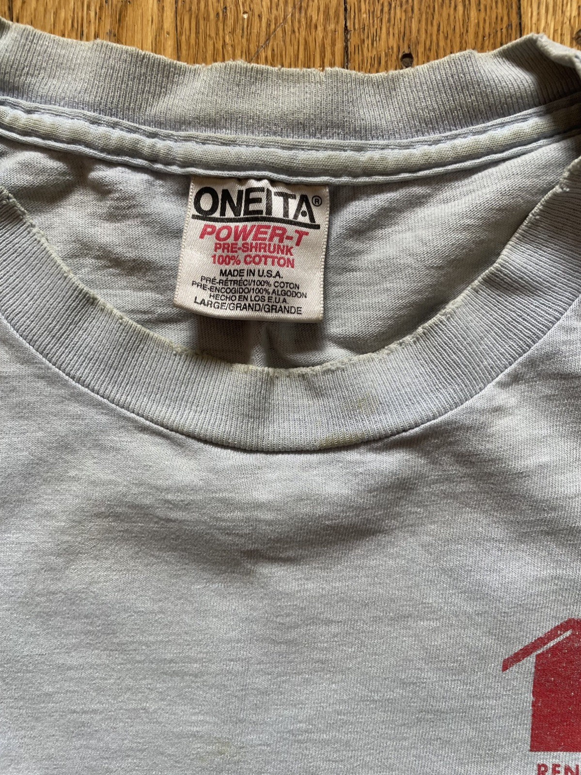 Vintage 90s Deuxgrosnez Il Giro Del Naso T-Shirt Single Stitch Cycling Lt Blue L