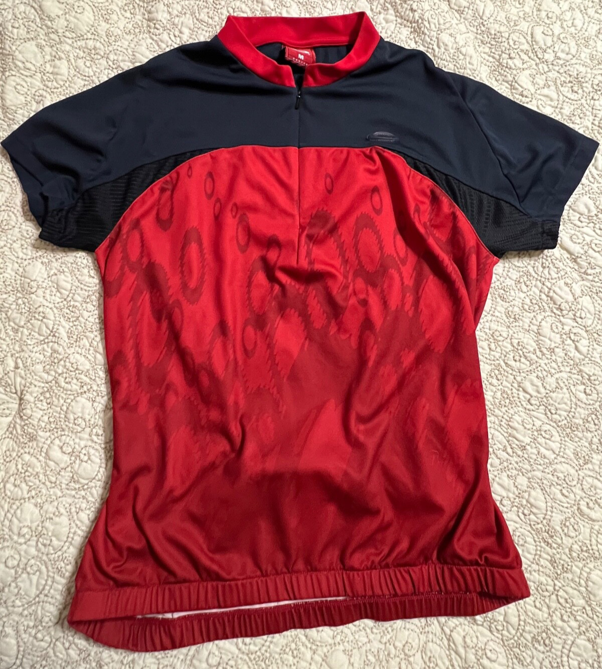 Vintage Oakley Cycling Jersey Mens M Red Black Tactical Field Gear Scatter Logo