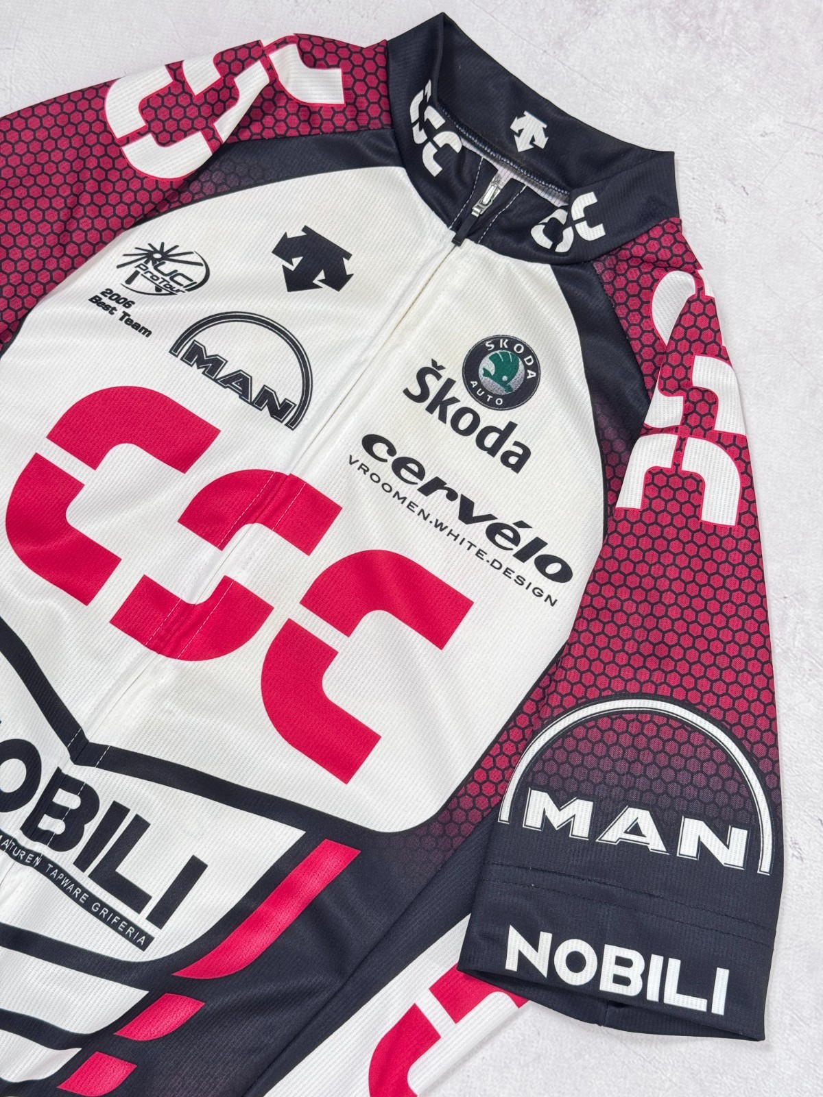 Descente CSC Skoda Man UCI 2006 Nobili Sis Cervelo Cycling Jersey size Small