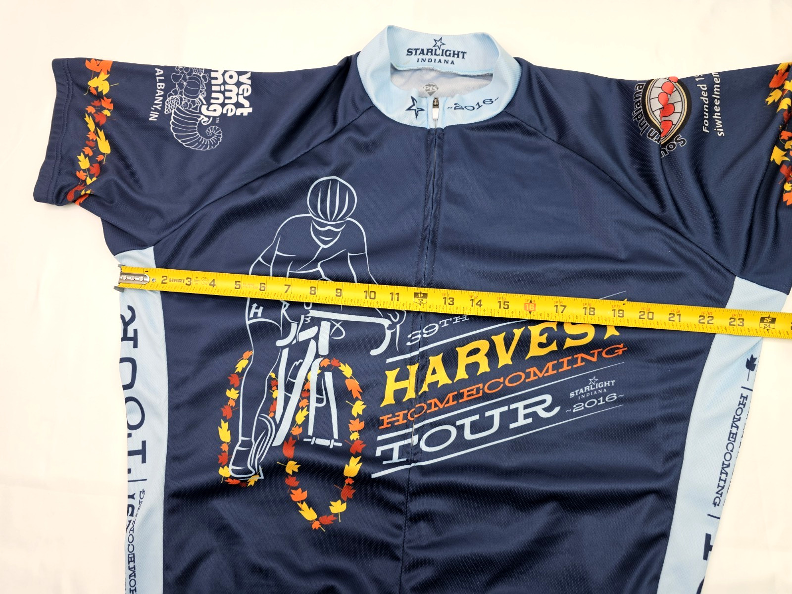 Peak 1 Sports Cycling Jersey Unisex 2XL (48″ Chest) Harvest Homecoming Indiana