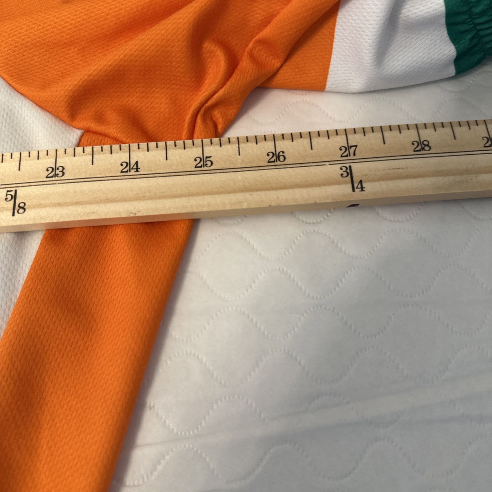 Performance Ireland Cycling Jersey 3/4 Zip White Green Orange Pockets XXL￼