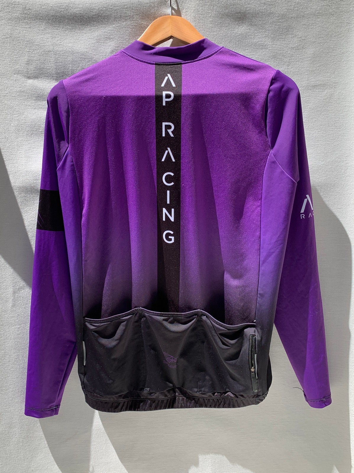 SPAERO APR Racing Team Cycling Jersey Mens XL Purple Black Full Zip Pockets