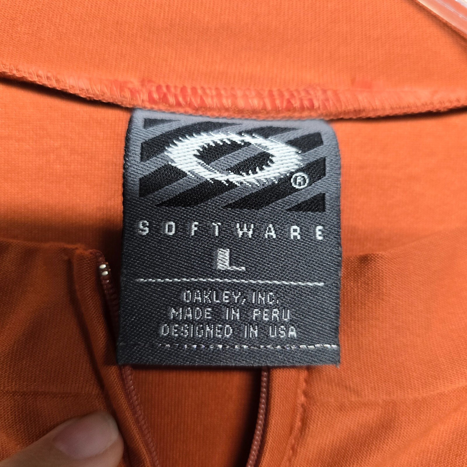 Oakley Software Mad Science Lab Mens Large Orange Cycling Jersey Shirt 1/2 Zip