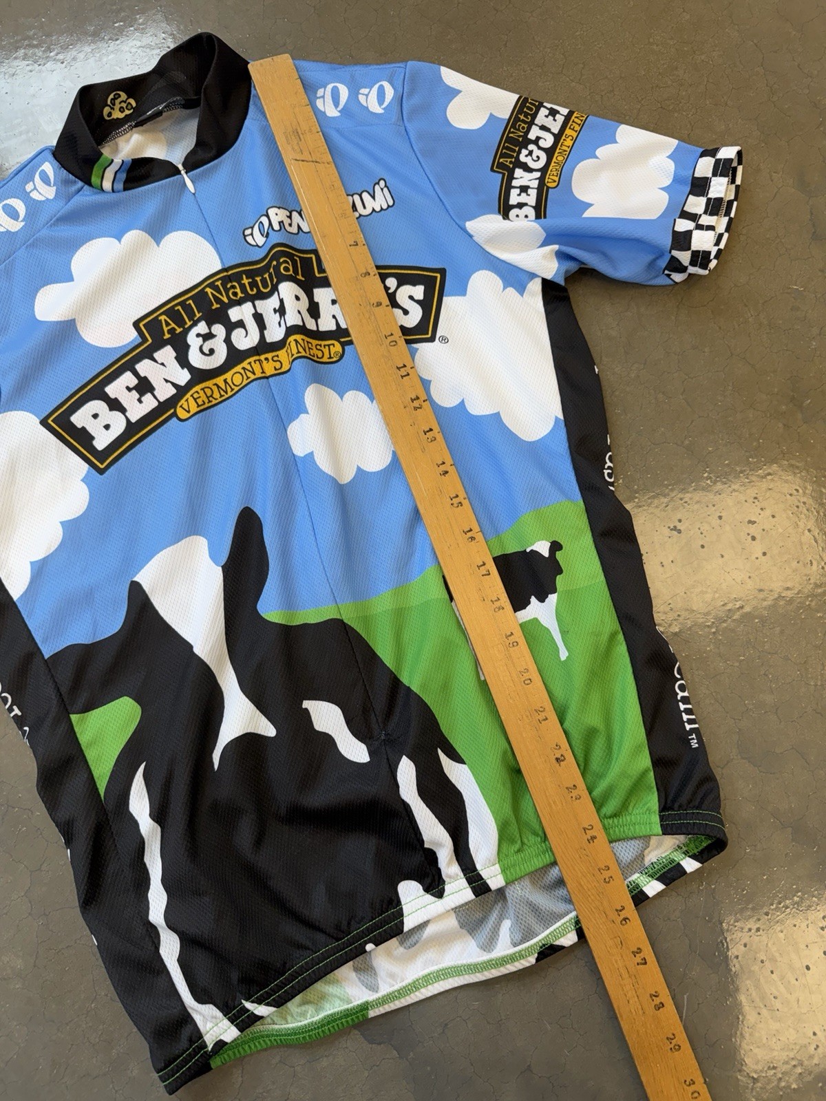 Vtg Y2K Pearl Izumi Cycling Jersey Adult Large Ben & Jerry’s Ice Cream USA Made