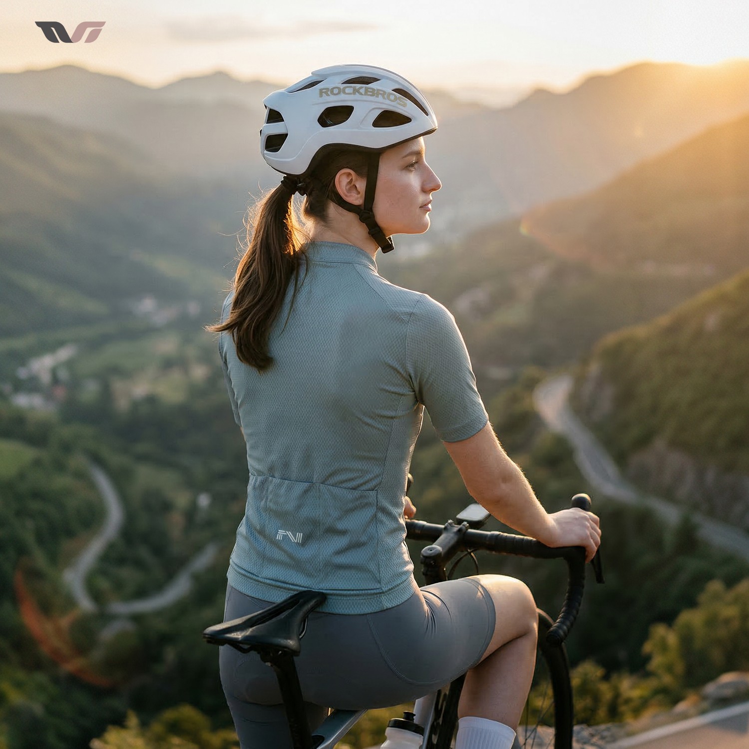 ROCKBROS TVI Cycling Jersey Women’s 2-in-1 Short Sleeve Breathable Bike Shirts