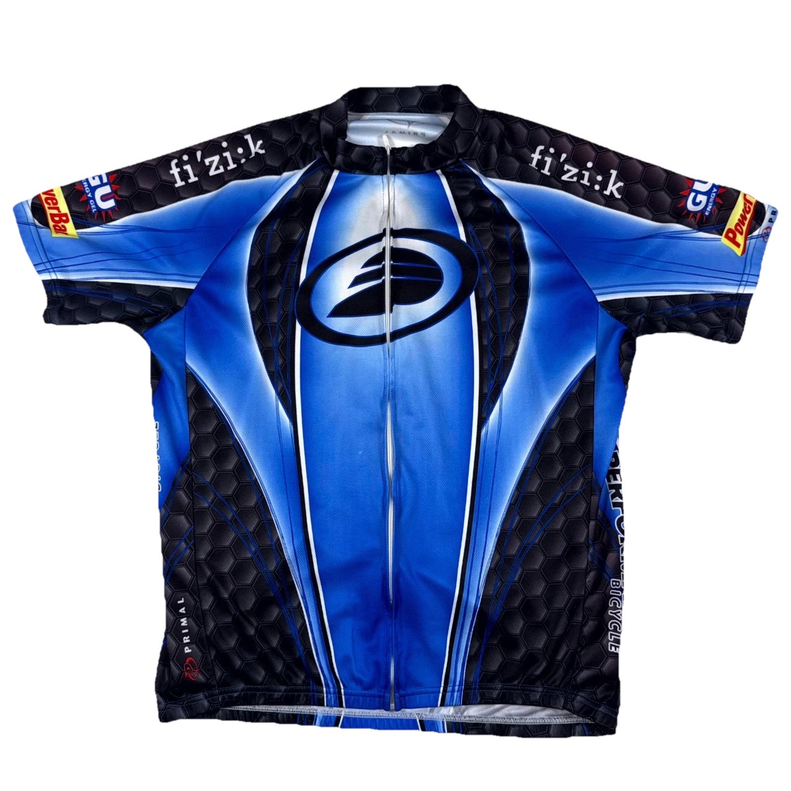 Primal Cycling Jersey Mens XL? 44″ Chest Multi Colorblock Performance Bicycle
