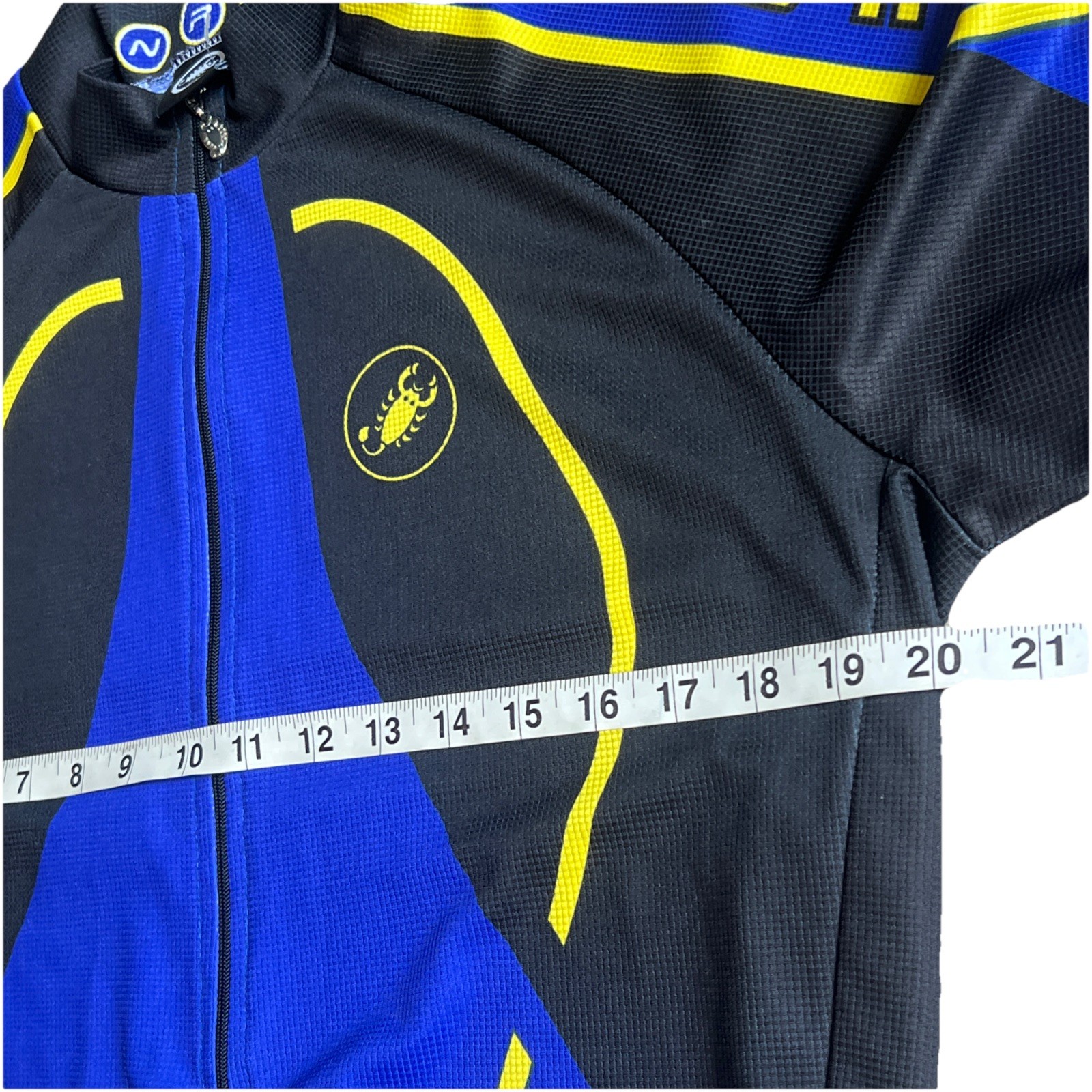 Castelli Cycling Jersey Mens Sz Large Black And Blue Half Zip Short Sleeve Italy