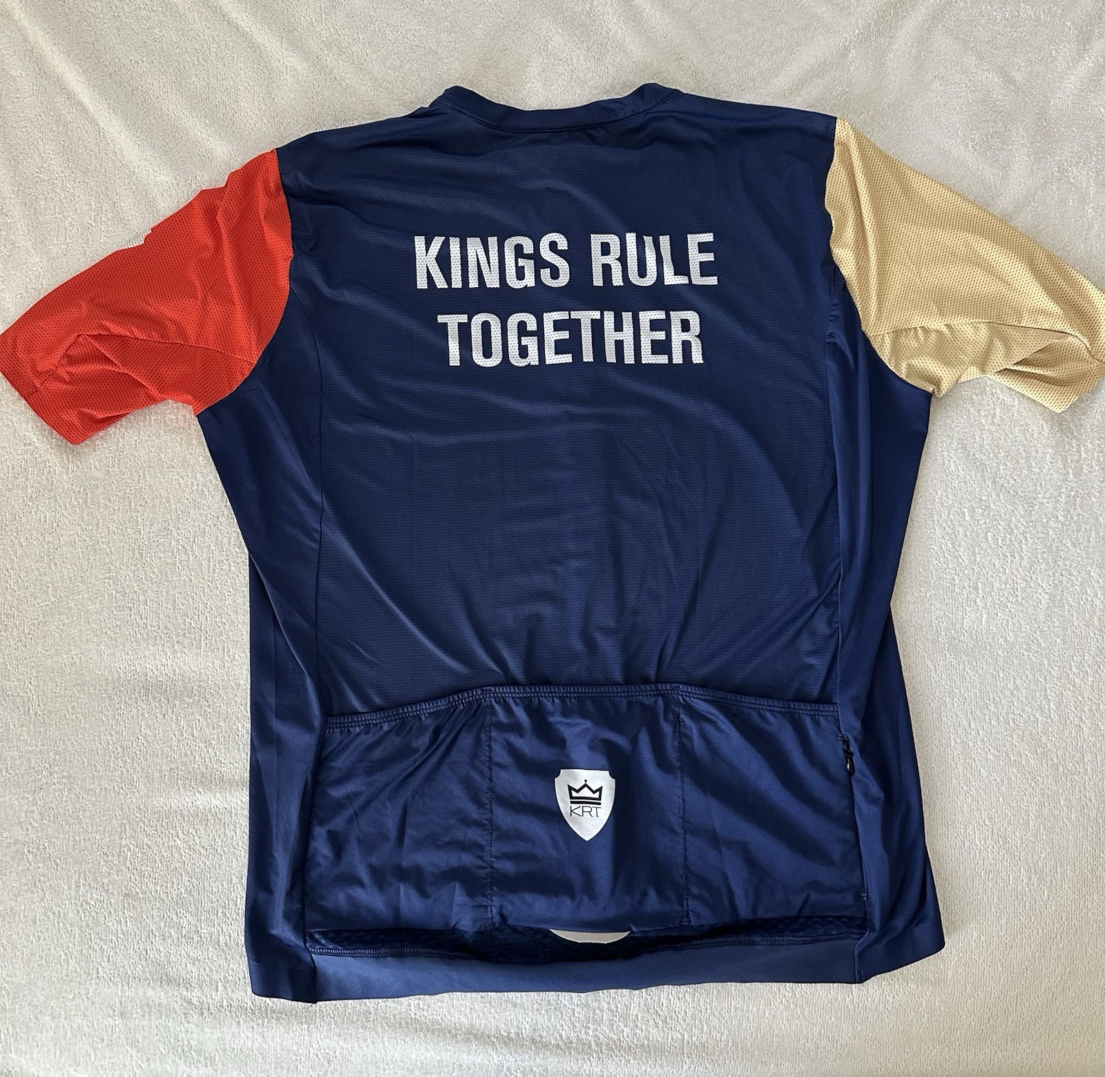 KRT Kings Rule Together Cycling Shirt Yellow/Navy/Red Sz 4XL
