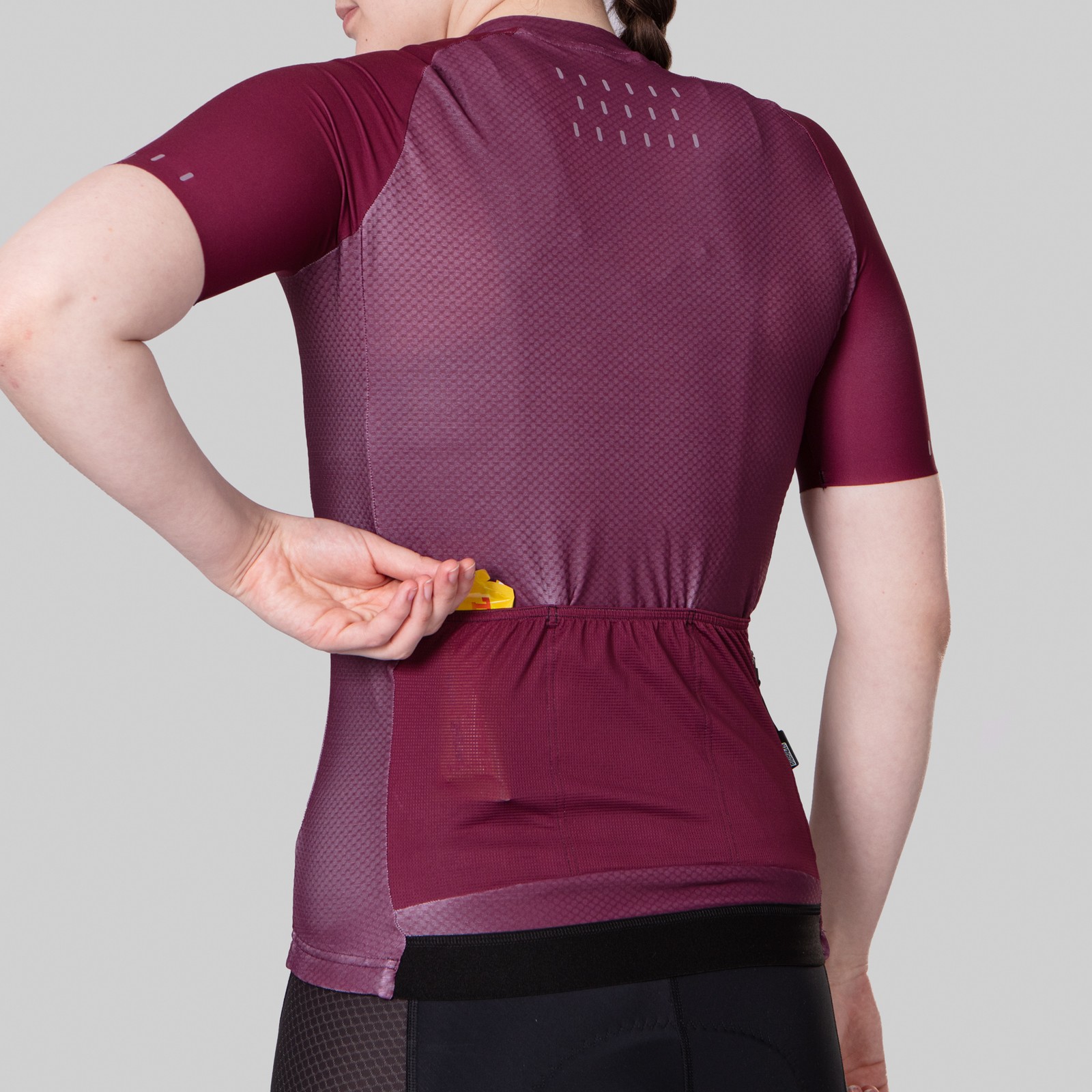 BIORACER icon cold black fietshirt front women’s burgundy mat XL single unit