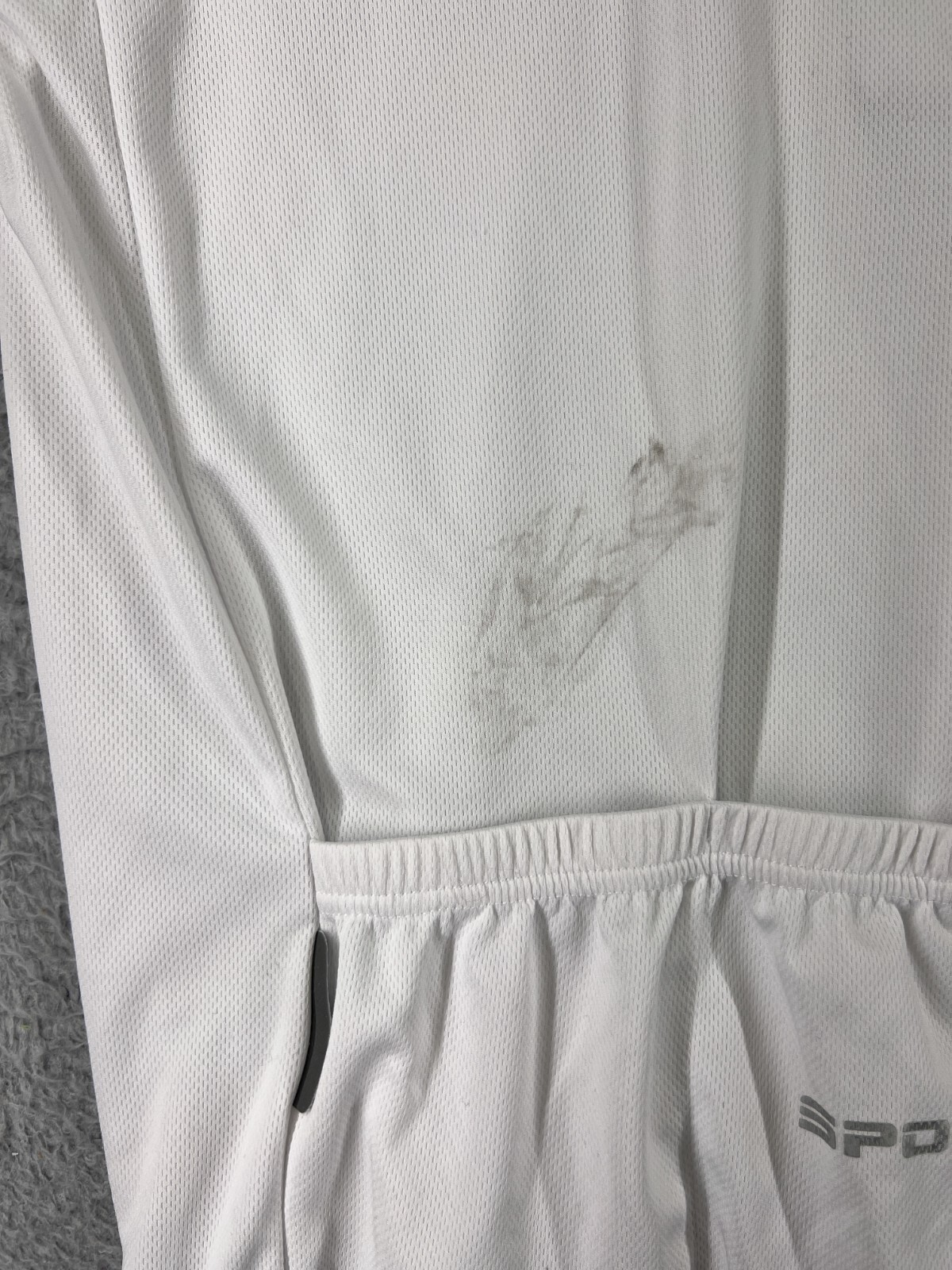 Spotti Shirt Mens Extra Large White 1/2 Zip Short Sleeve Polyester Pockets