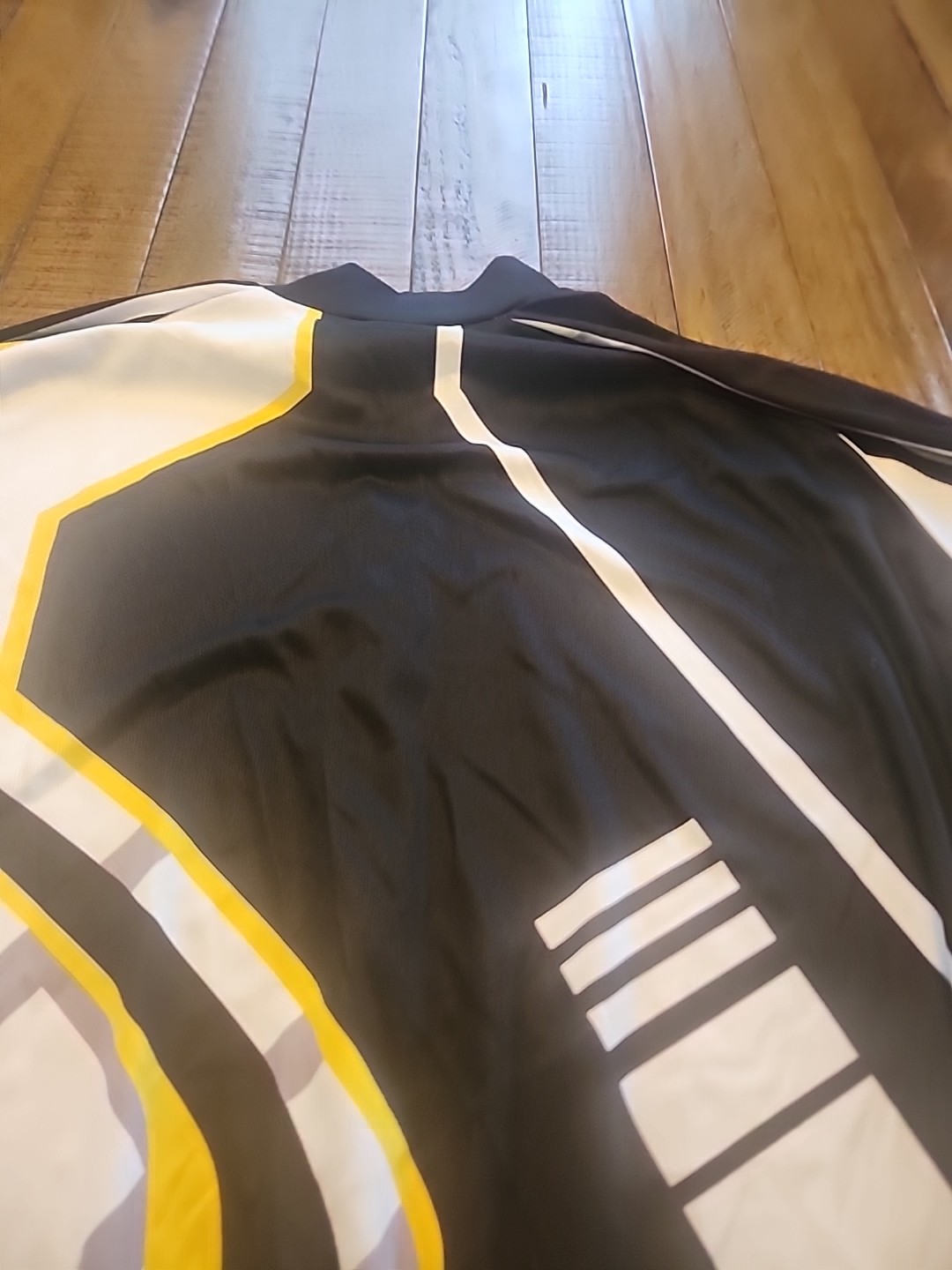Myneko Bicycle Jersey Mens XXXL 100% Polyester Full Zip Black/White/Yellow
