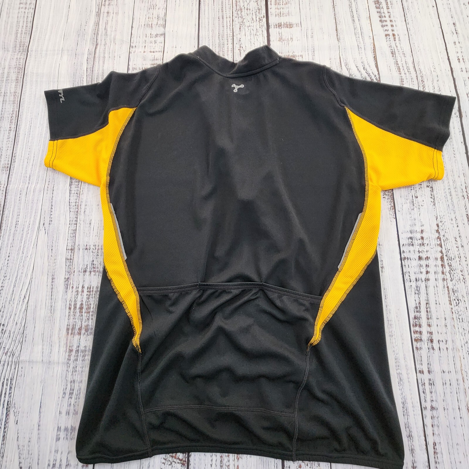 Trayl Cycling Black Orange Biking Jersey 1/2 Zip Men’s L