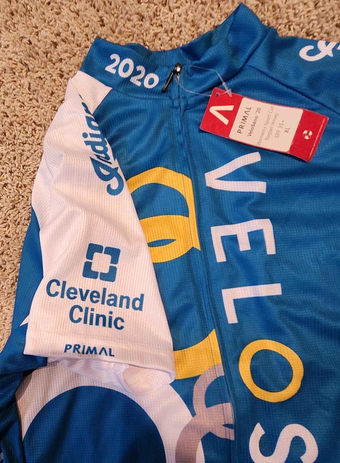 Primal Women XL VeloSano Cleveland Clinic Cycling Jersey Sport Cut Ohio NOS 2020