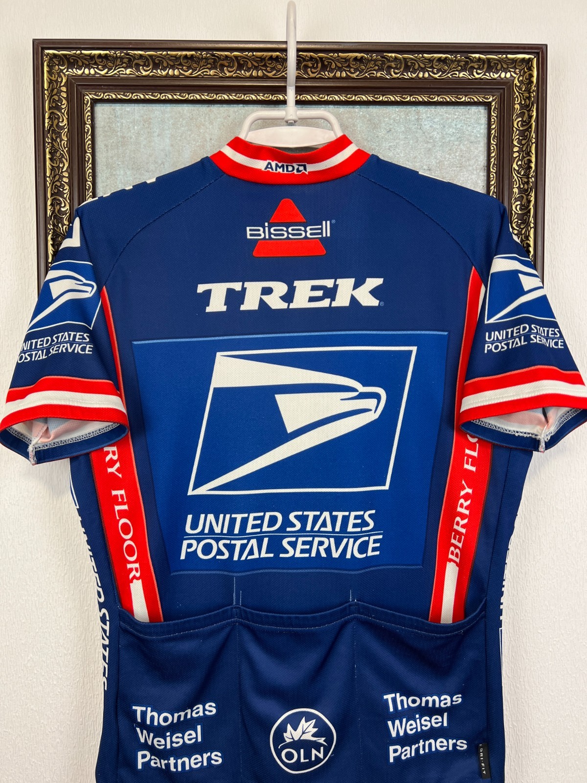 Nike United States Postal Service USPS Cycling Biking Jersey Shirt Trikot Size S