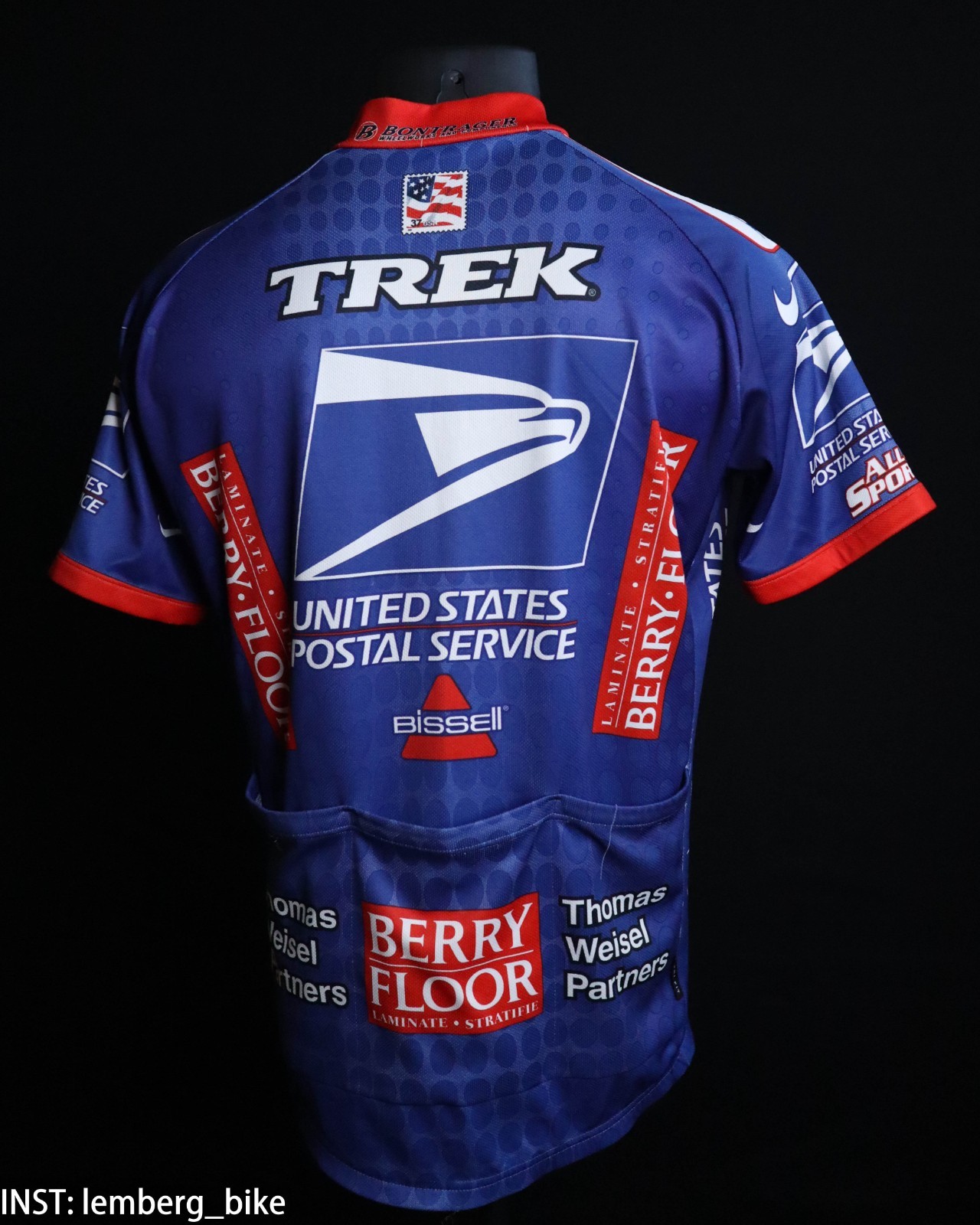 Nike USPS United States Postal Service Trek cycling jersey (M) #414