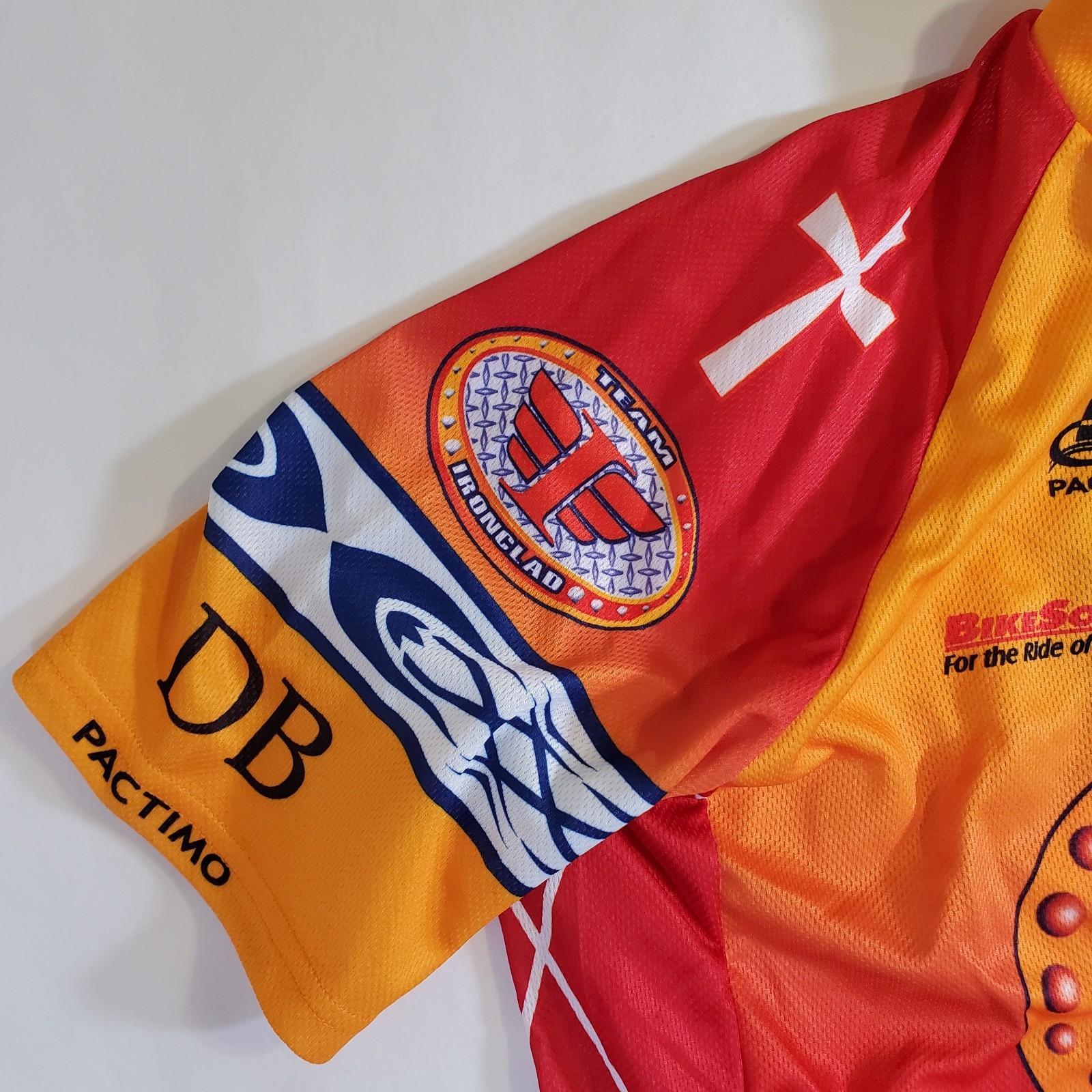 Pactimo Red Orange Christian Cycling Club NEW NWT Small 3/4 Zip Jersey Shirt