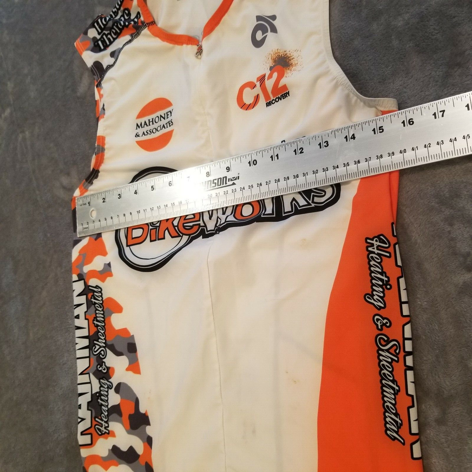 Champ-Sys Mens Medium Half Zip Sleeveless Jersey Cycling Top Peninsula BikeWorks