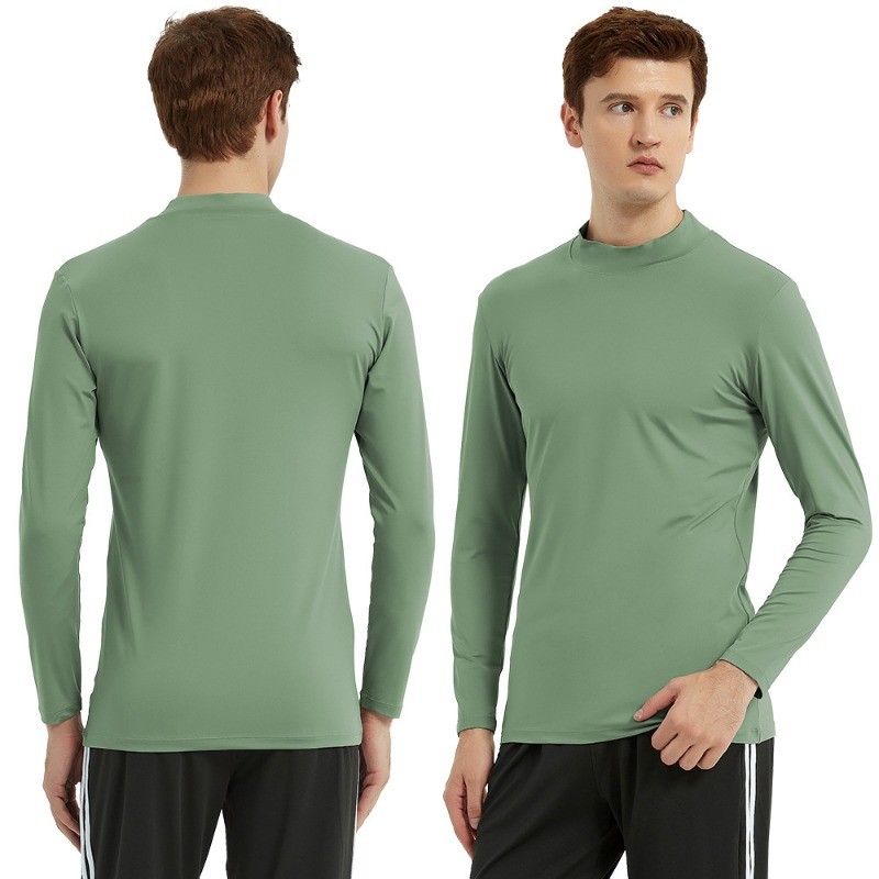 New High Neck Clothing for Men Breathable Quick Drying Highly Elastic T-Shirt