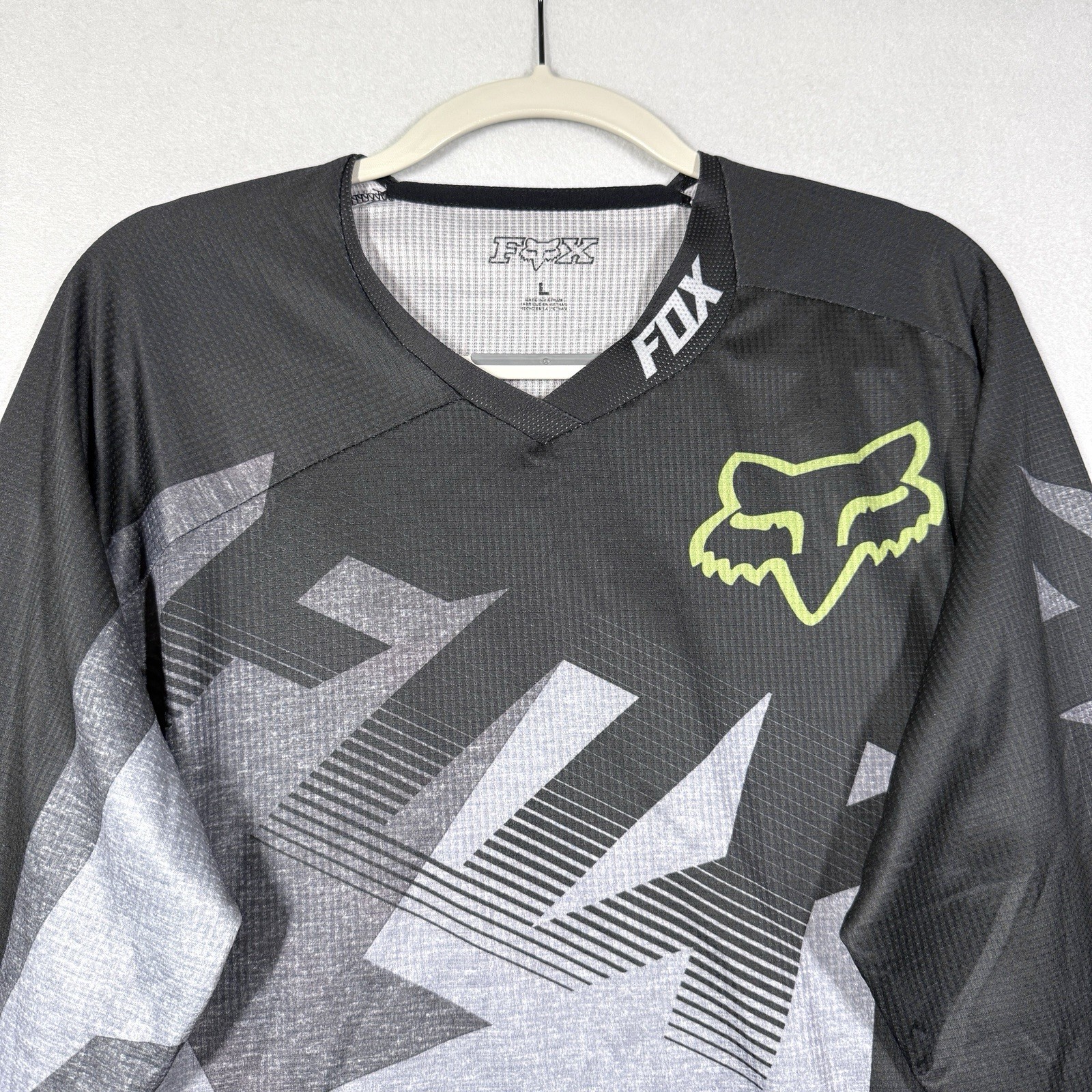 FOX Racing Shirt Mens Large Motocross Jersey Logo Performance Long Sleeve
