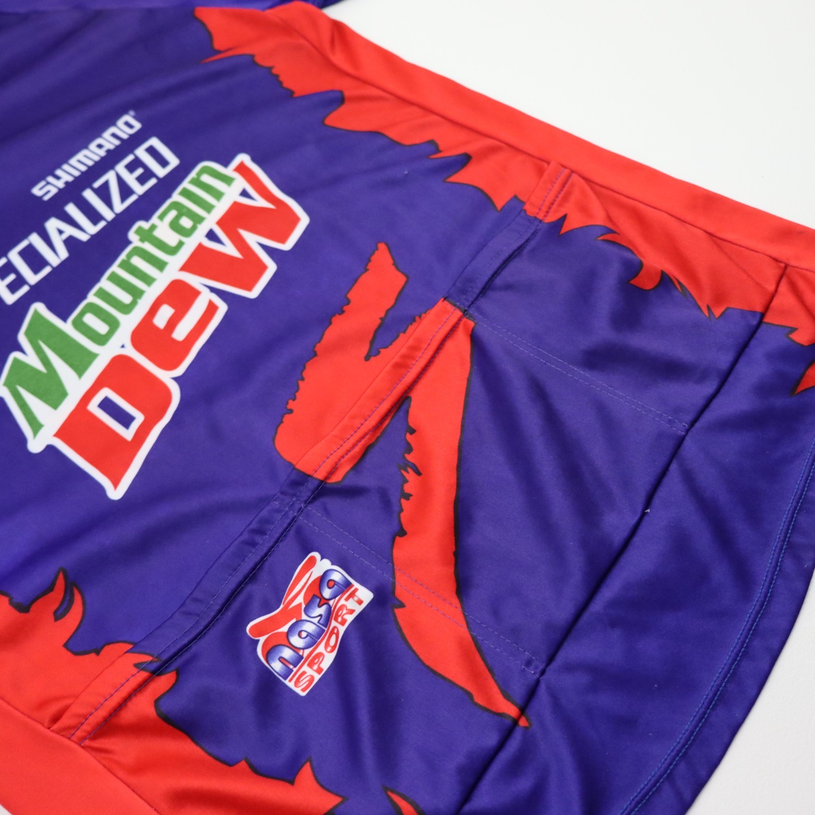 Vintage Specialized Mountain Dew Cycling Jersey Mens Large/M Bike Pro Team Shirt