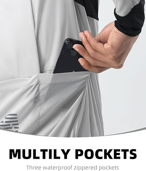 ROCKBROS Windbreaker for Adult Lightweight Reflective Running & Cycling Jacket