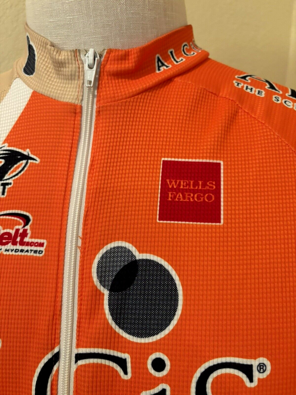 Voler Alcis Cycle Jersey Unisex Full Zip Orange Tan Black Shirt Adult USA Sz XL?