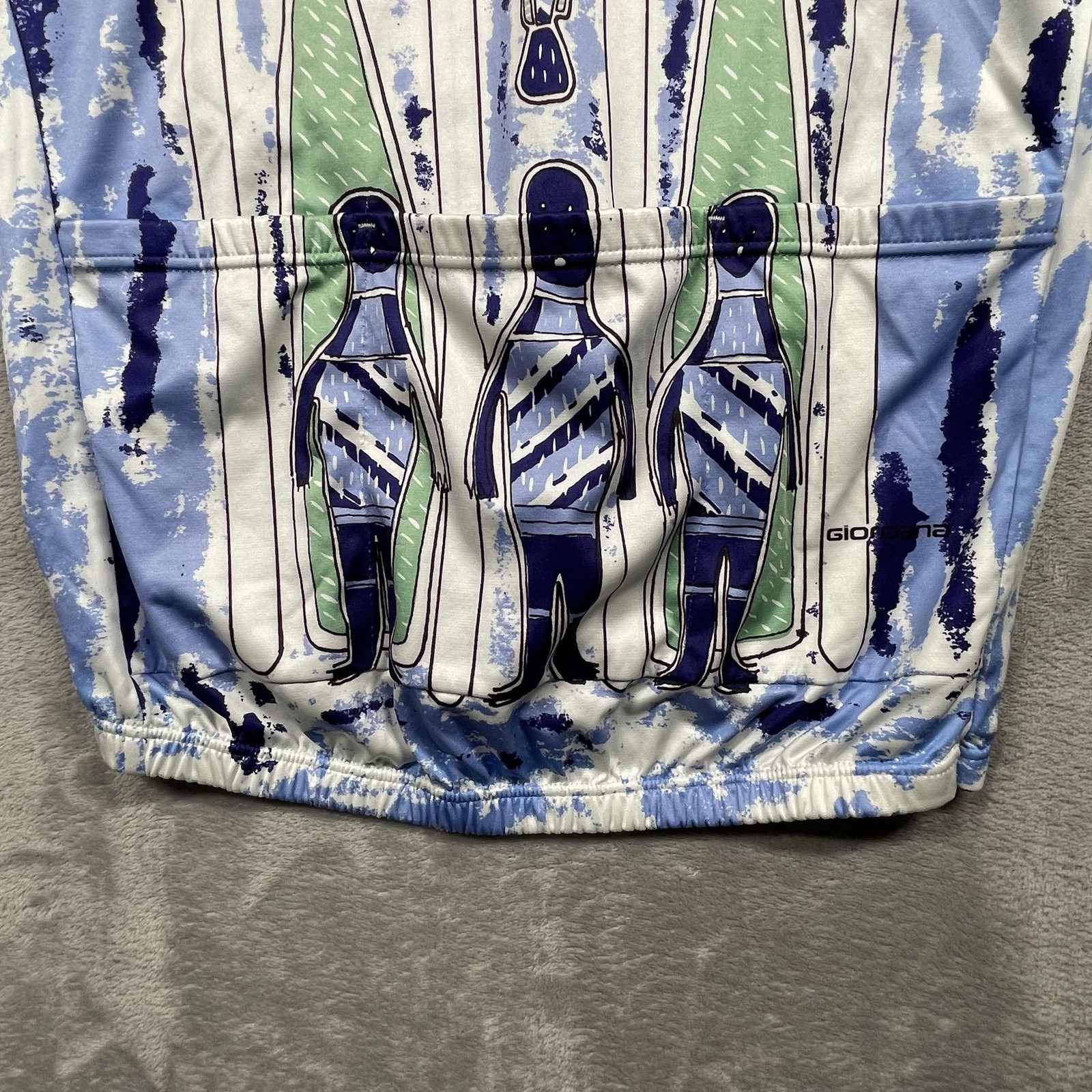 Giordana Cycling Jersey Shirt Mens XL Multicolor Graphic 1/4 Zip Made Italy