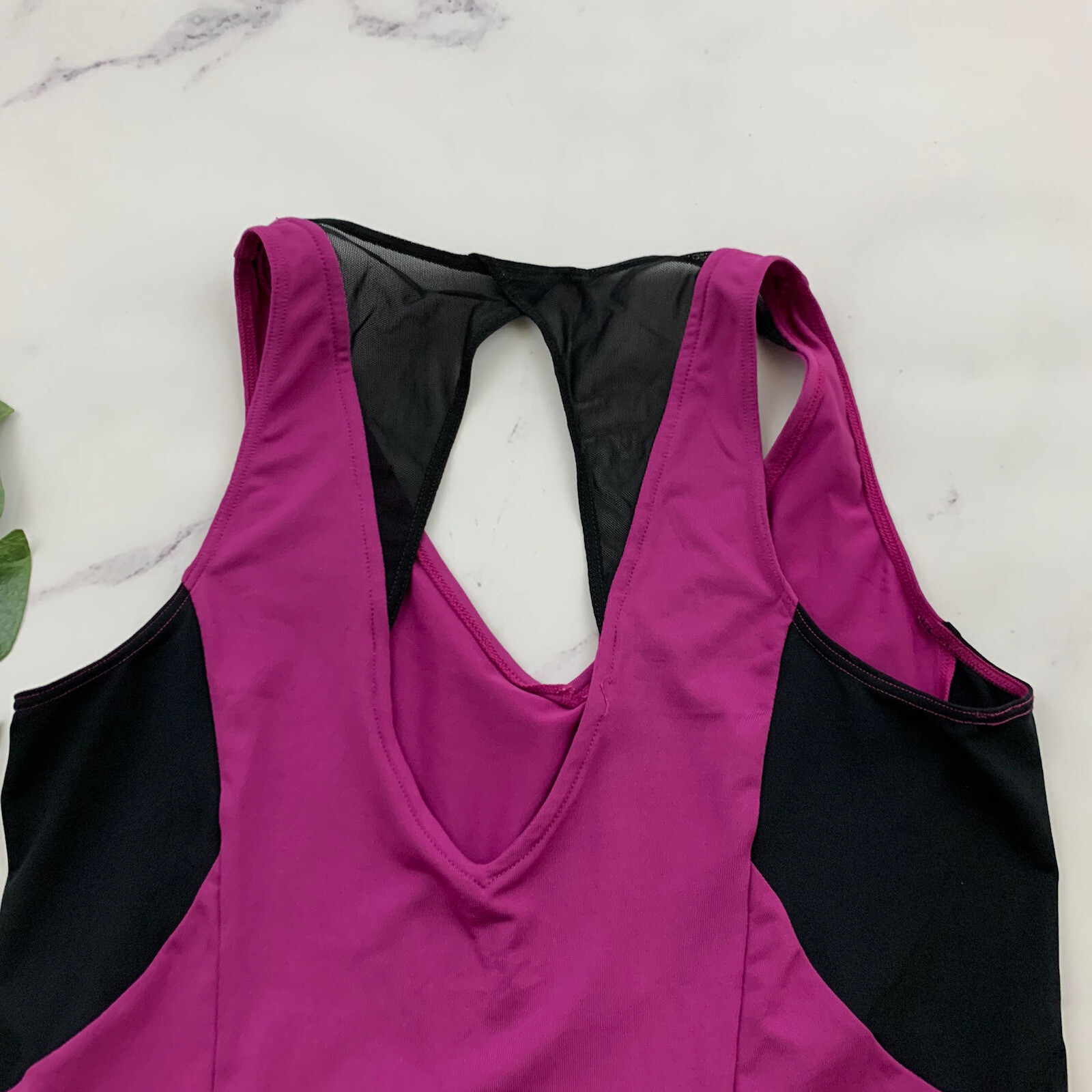 Sugoi Womens Cycling Jersey Size S Dark Purple Black Mesh Trim Sleeveless