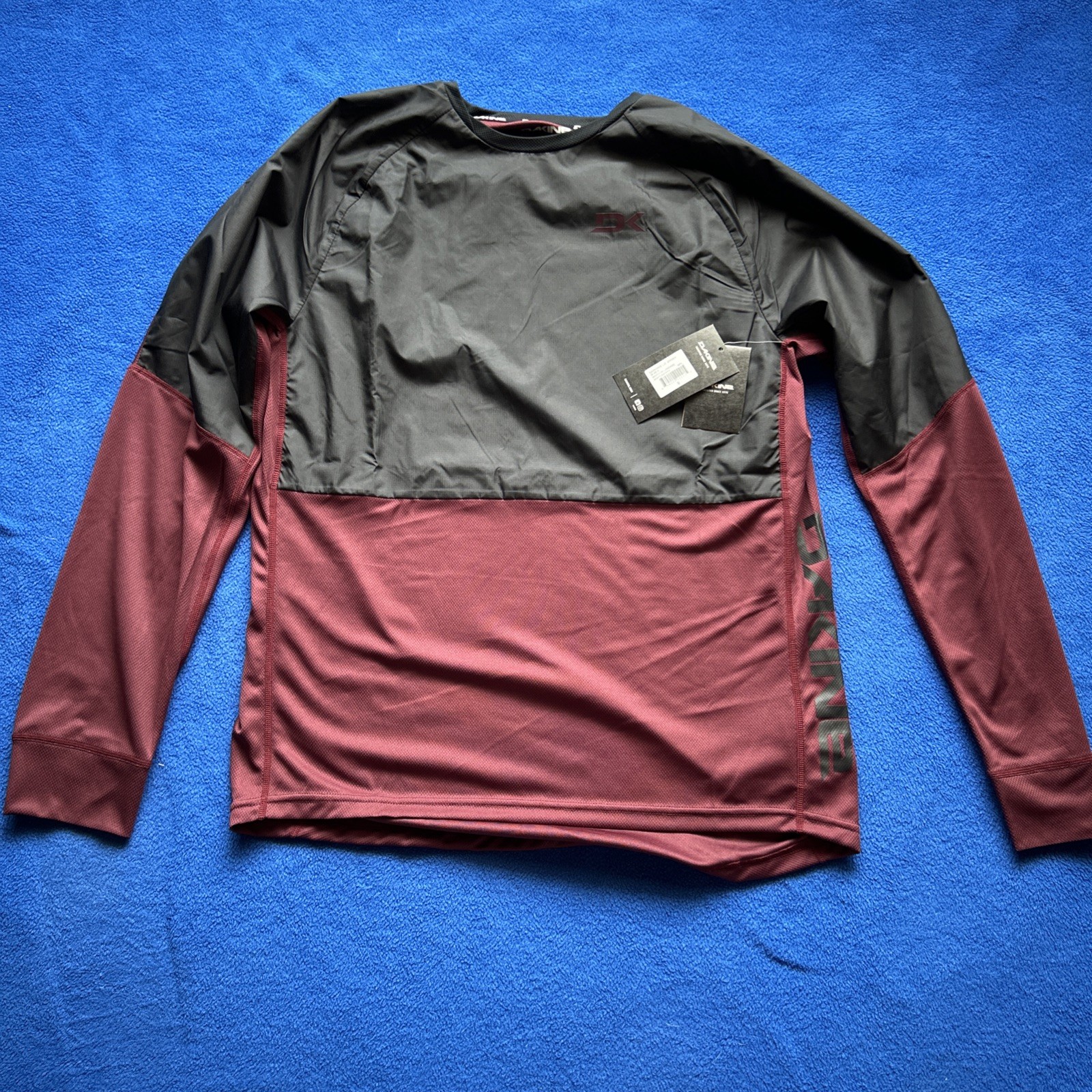 Dakine Darkside Long Sleeve Men’s Jersey, Maroon Landing, X-Large