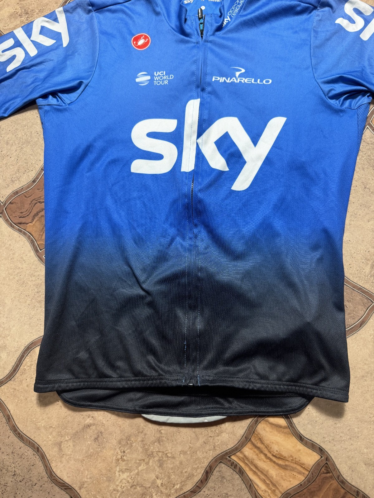 RARE CYCLING SHORT SLEEVE SHIRT JERSEY TRIKOT SKY CASTELLI ORIGINAL SIZE M