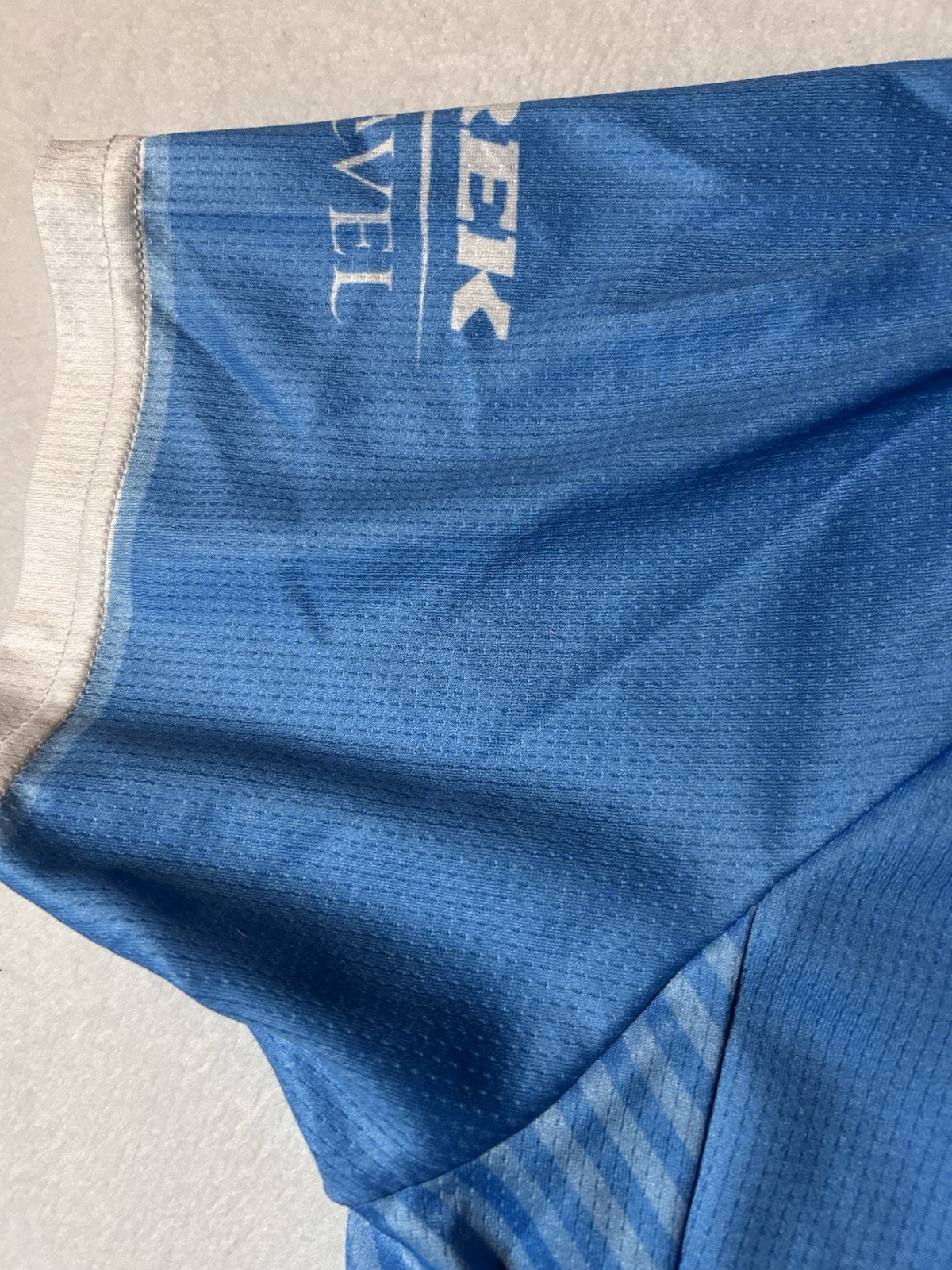 Bontrager Trek Travel Womens L Blue 3/4 Zip Cycling Bike Jersey Pockets