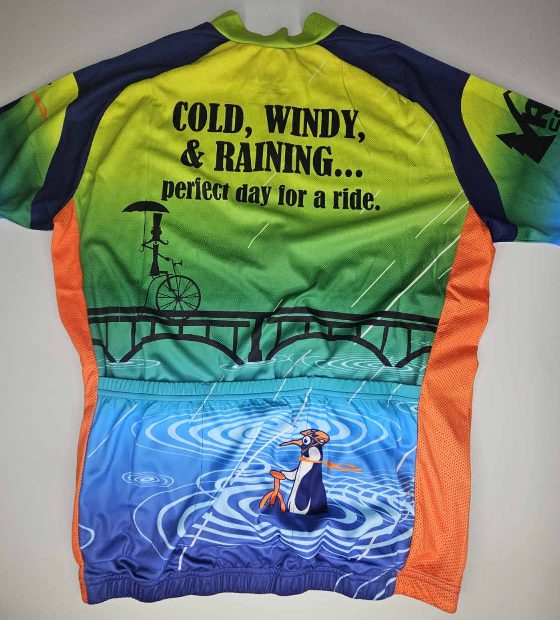 Cycling Biking Jersey Full Zip REI “Worst Day Of The Year Ride” Men’s Large