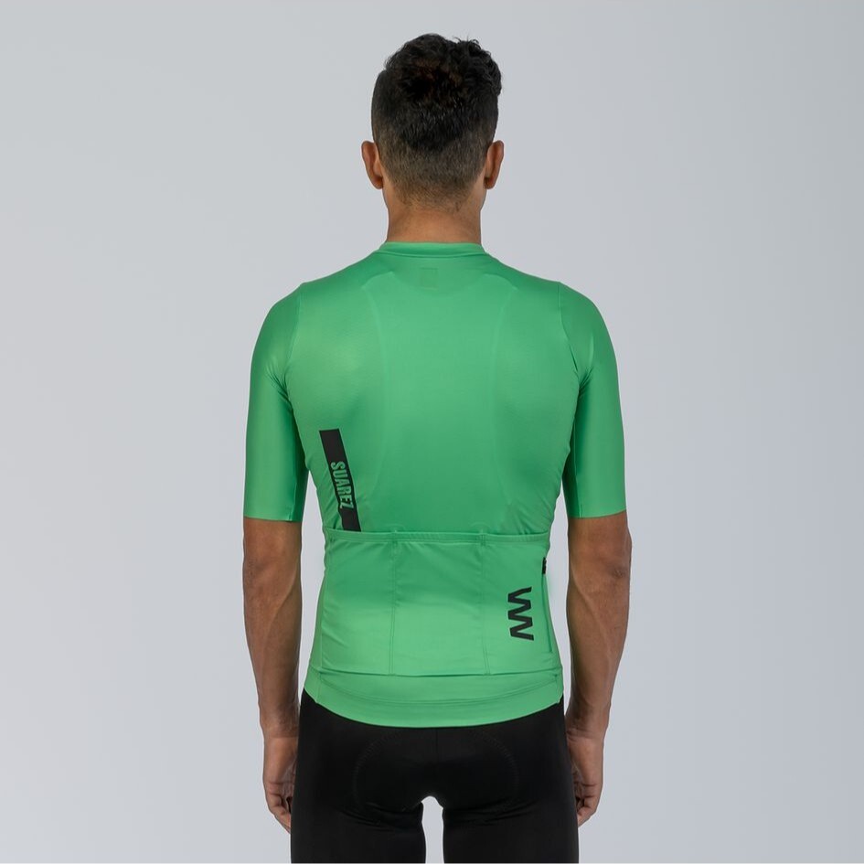 2025 Men’s Avant Solid Classic Green Short Sleeve Cycling Jersey by Suarez