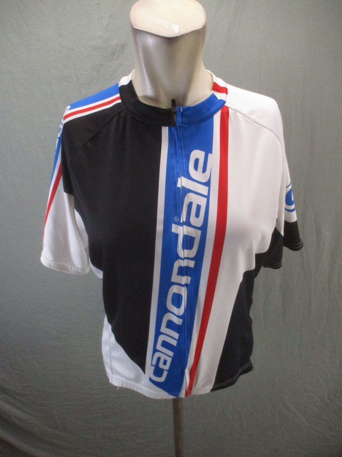 Cannondale Size M Men Full Zip Pocket Elastic Waist Short Sleeve Cycling Top 228