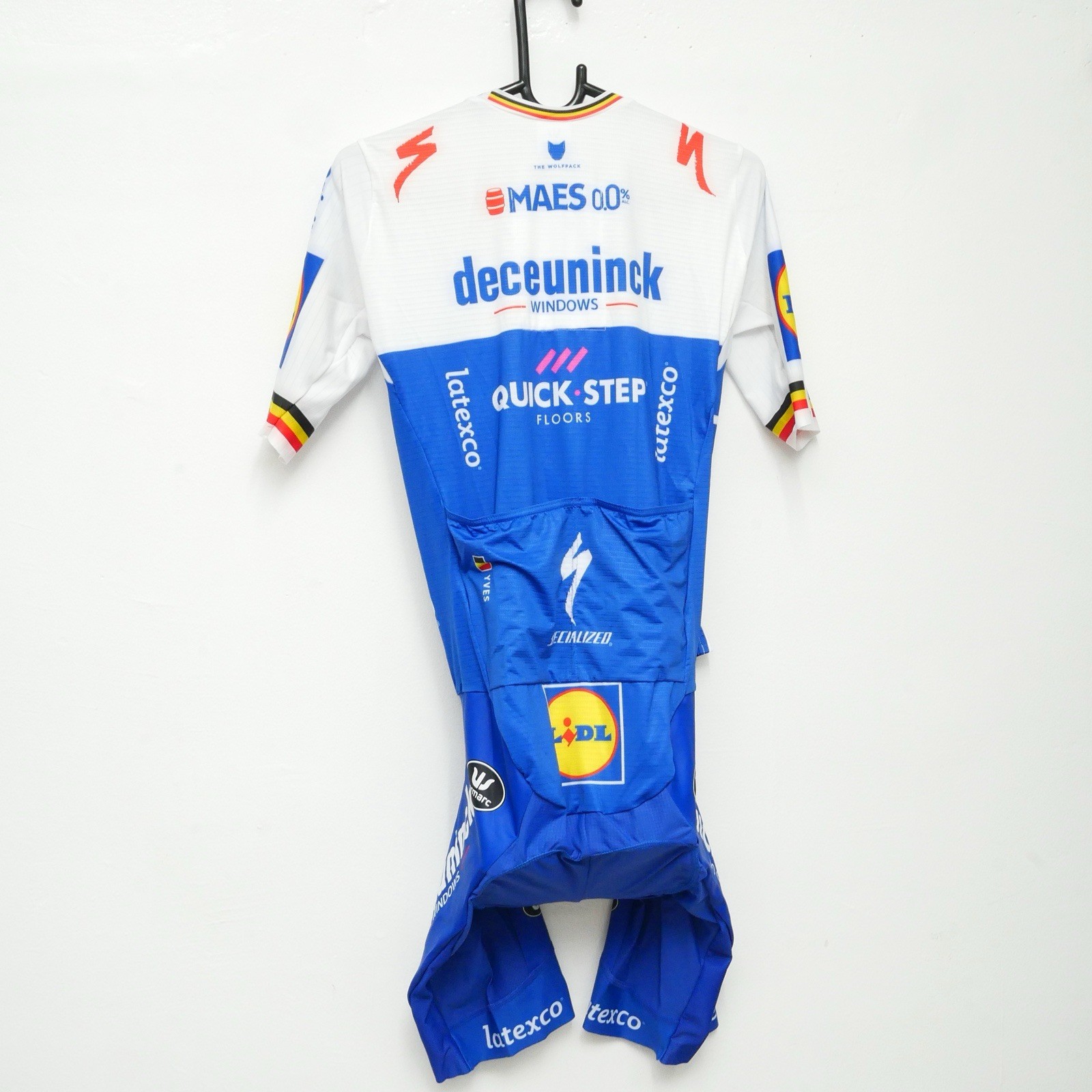 Rare Deceuninck Quick Step Belgian Champ Band Road Suit Pro Team Specialized