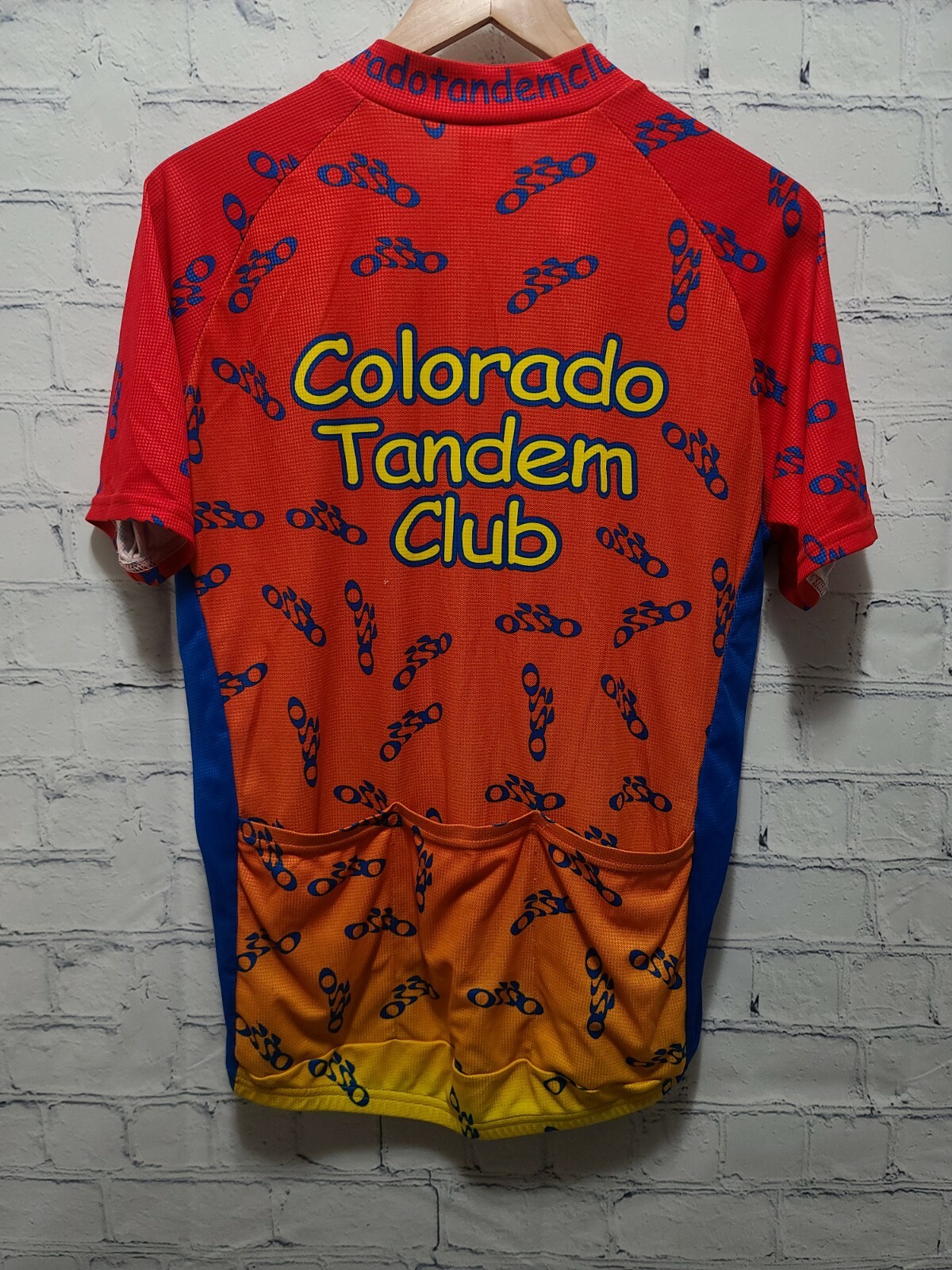 Men’s Club Raglan Cyclist VOLER Jersey Size Large L LG Colorado Tandem Club B10
