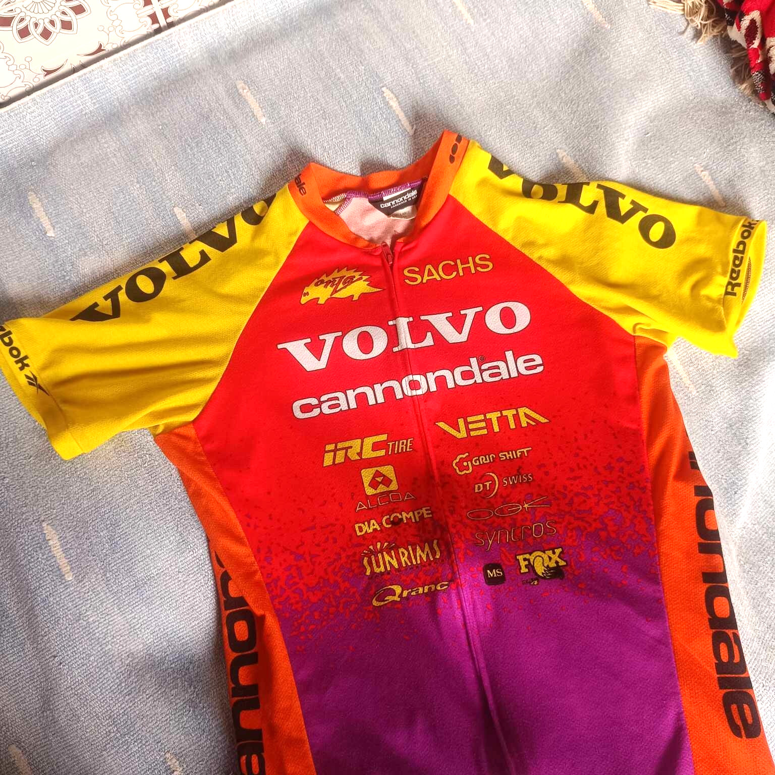 Cannondale Volvo Shirt Jersey Mens Cycling Large Vintage Made in Usa Size L